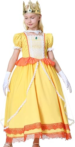 Miniatura 6 de Disfraz de princesa Super Brothers para niños, disfraz de princesa melocotón y margarita para niñas pequeñas