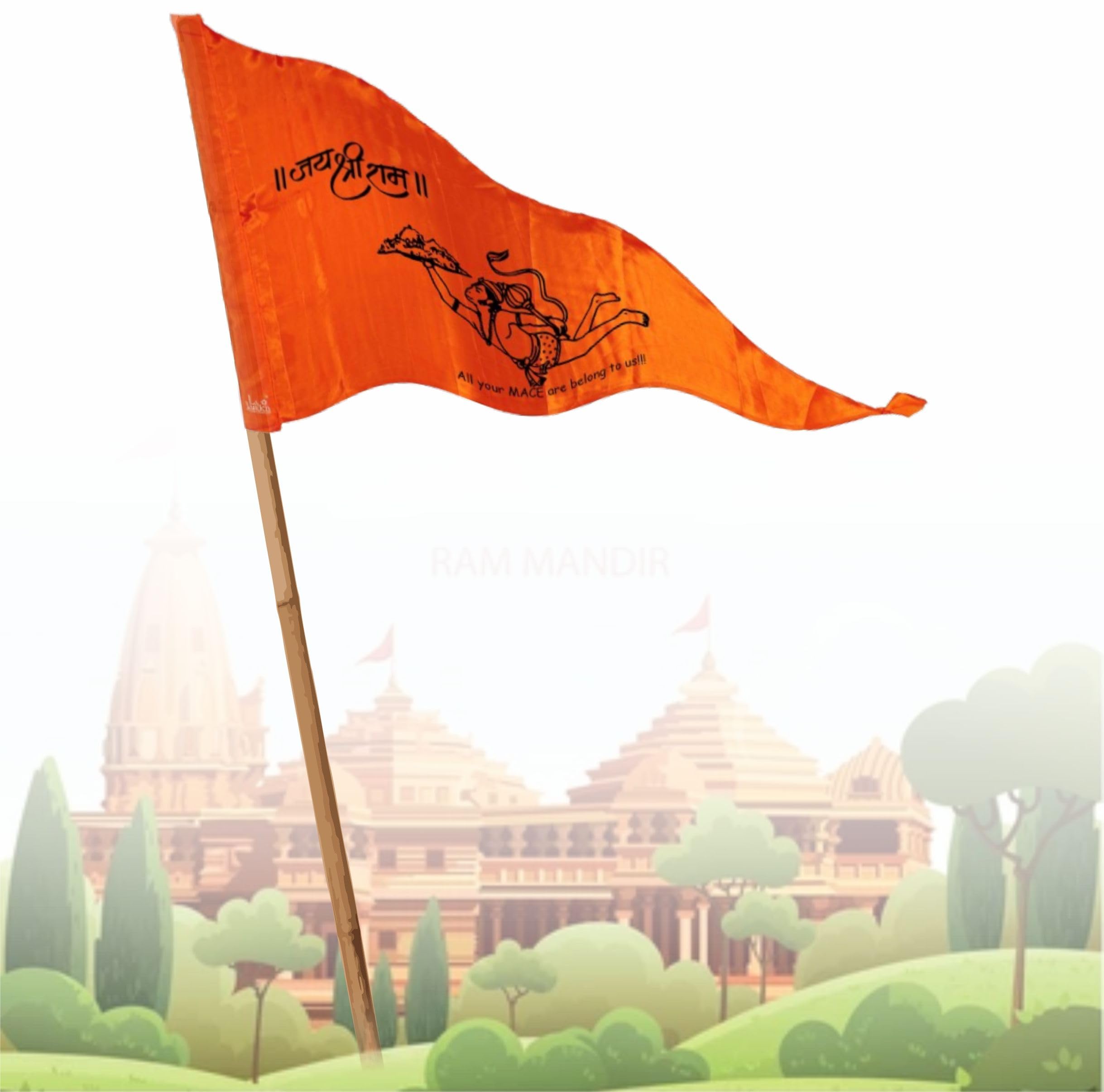 See full amazon price history chart for La Jarden Bajrangbali Jai Shree Ram Printed Bhgwa Pataka 2.16x3.33 foot carrying mountain / Pataka Religious, Spiritual Celebration Purpose Orange color, Saffron flag, Temple flag (Small 26x40 inhes Orange) La Jarden Bajrangbali Jai Shree Ram Printed Bhgwa Pataka 2.16x3.33 foot carrying mountain / Pataka Religious, Spiritual Celebration Purpose Orange color, Saffron flag, Temple flag (Small 26x40 inhes Orange) (B0CZYNTHNP) Amazon Price History, Amazon Price Tracker