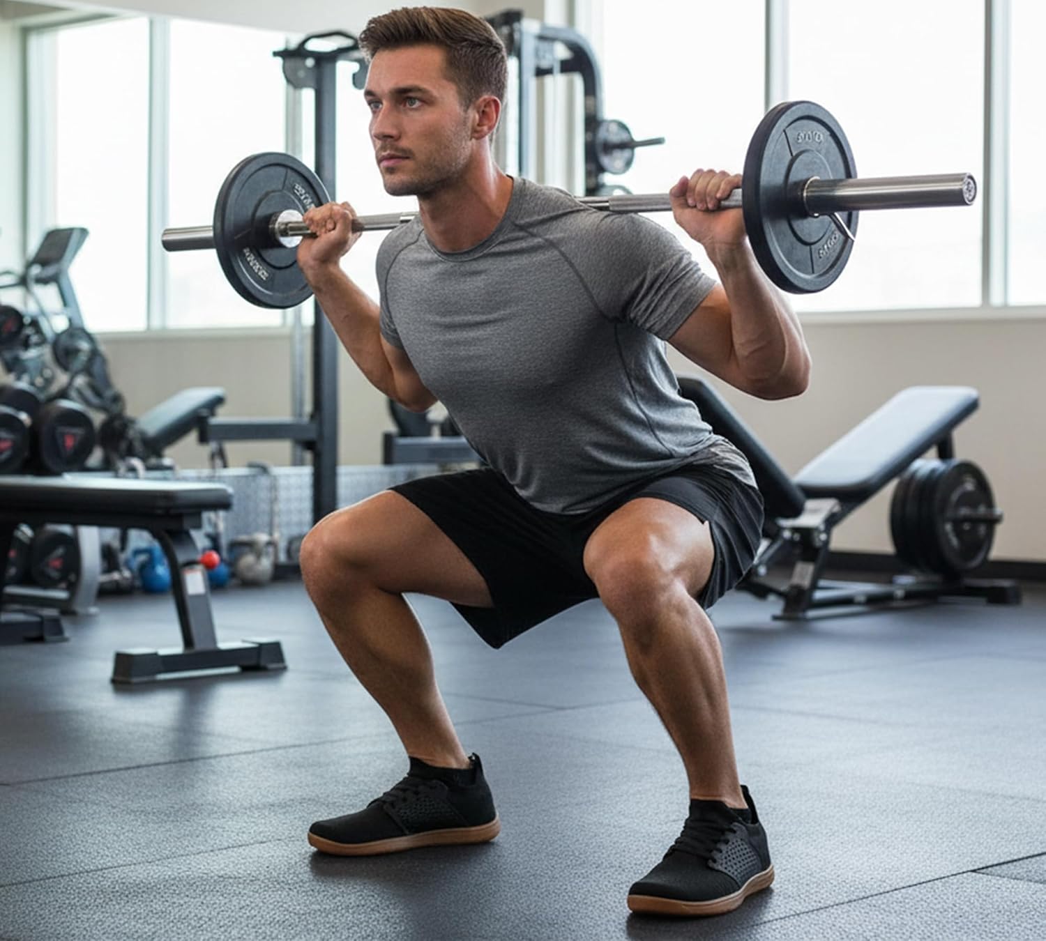 WHITIN Men's Wide Minimalist Barefoot Sneakers | Zero Drop | Midfoot Stability - Image 3