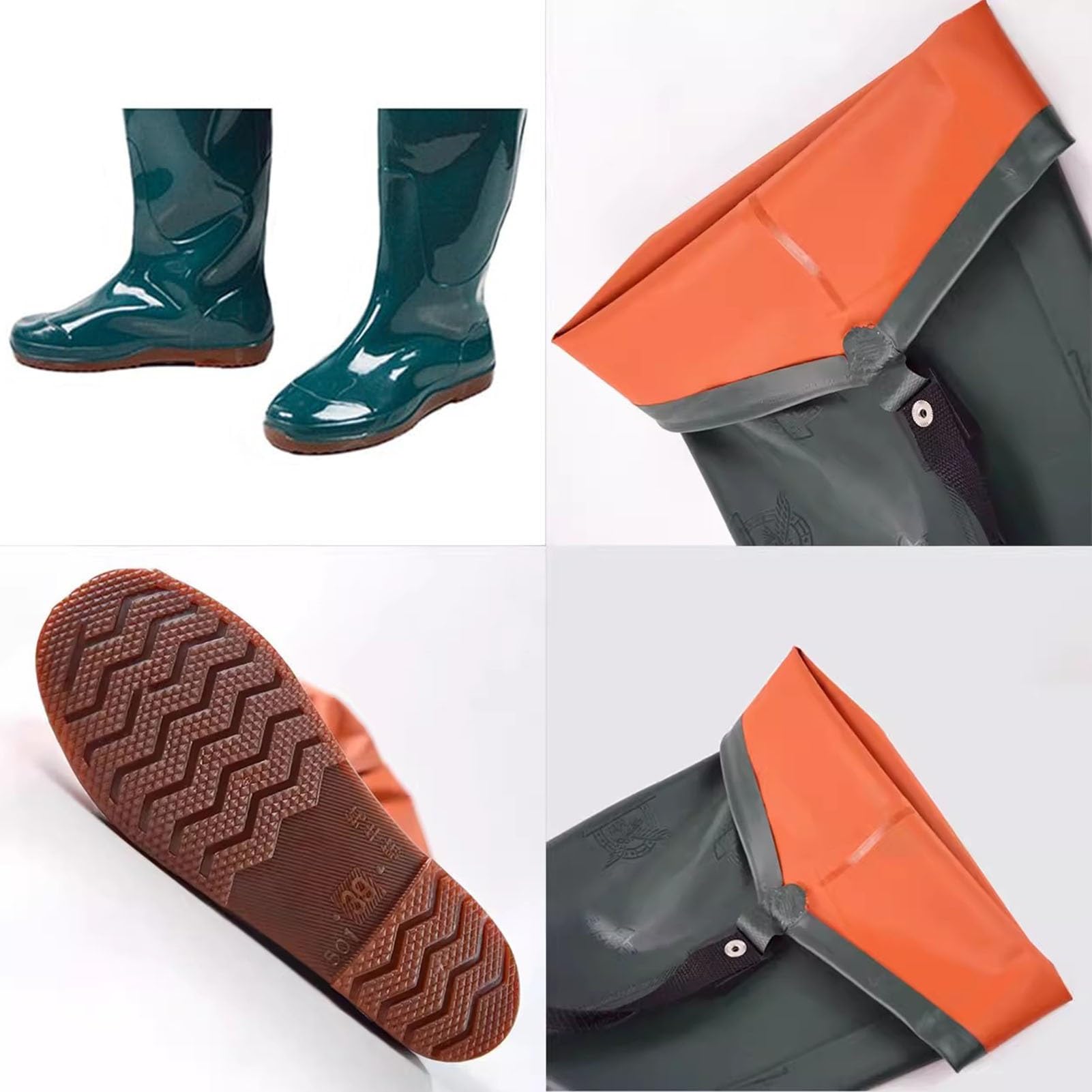 Watstiefel 80 cm Hohe Leichte Hüft-Wathose Für Herren, Watstiefel Mit Stiefeln Für Fliegenfischen, Bequeme Und Atmungsaktive Wasserstiefel