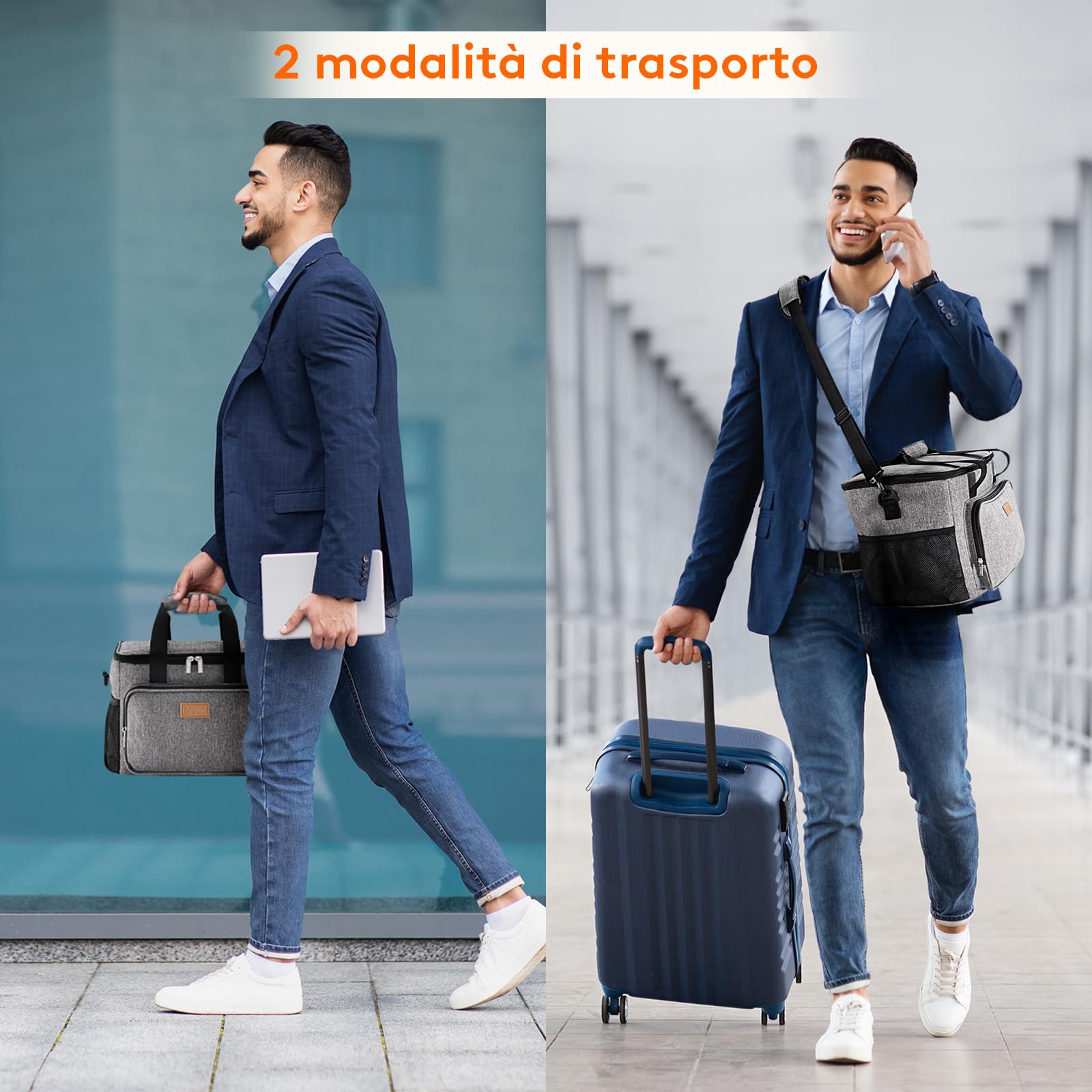 Lifewit Borsa Termica Porta Pranzo 15L(24 Lattine), Grande Borse Frigo Pranzo Ufficio per Uomo e Donna, Lunch Bag per Lavoro, Mare, Viaggio, Spiaggia, Viola