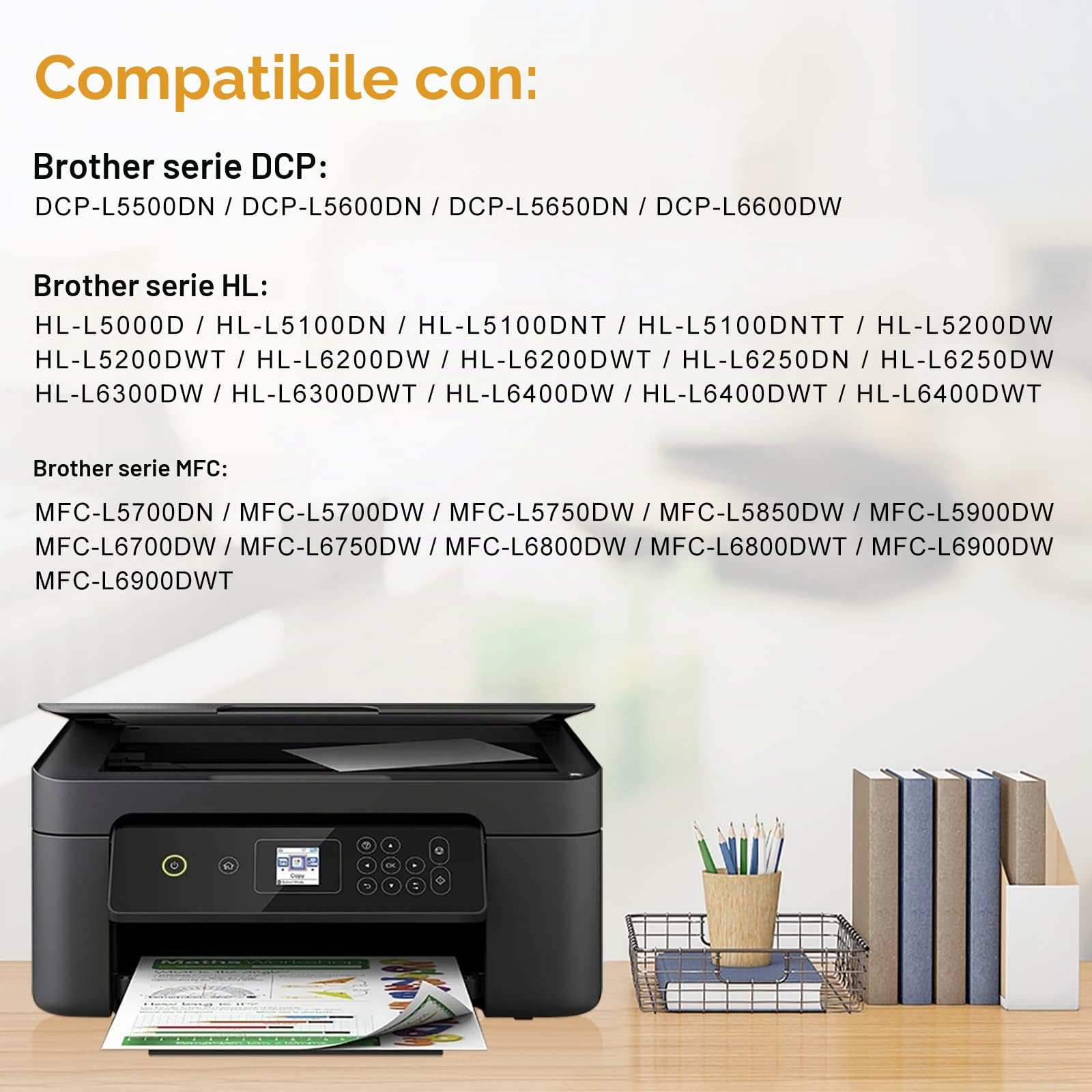 LeciRoba DR3400 per brother DR-3400 per Brother DCP-L5500DN L6600DW HL-L5000D L5100DN L5200DW L6250DN L6300DW L6300DWT L6400DW L6400DWT MFC-L5700DN L5750DW L6800DW L6800DWT L6900DW (1 confezione)