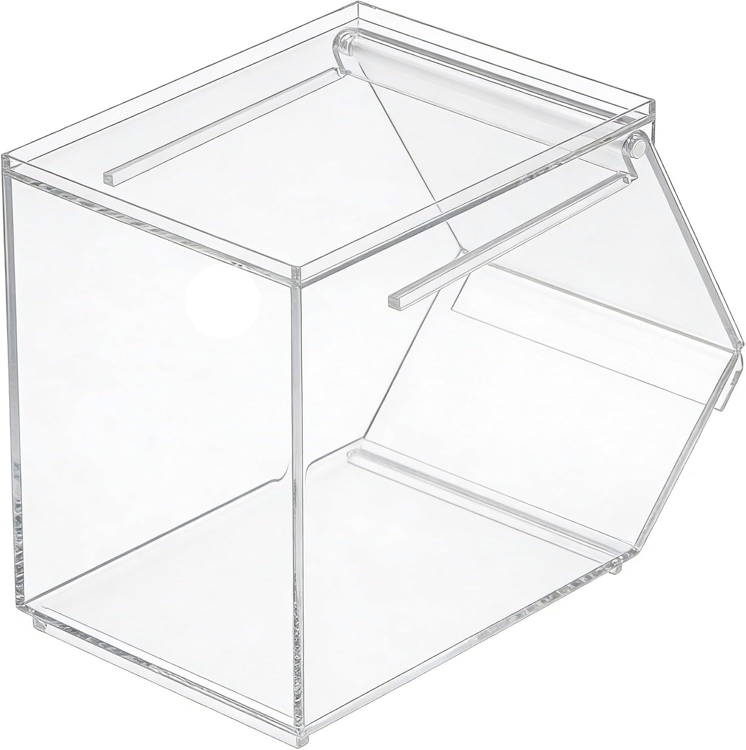 FixtureDisplays® 1 Gallon Acrylic Candy Bin w/Slide-in Door & Scoop Holder 19493