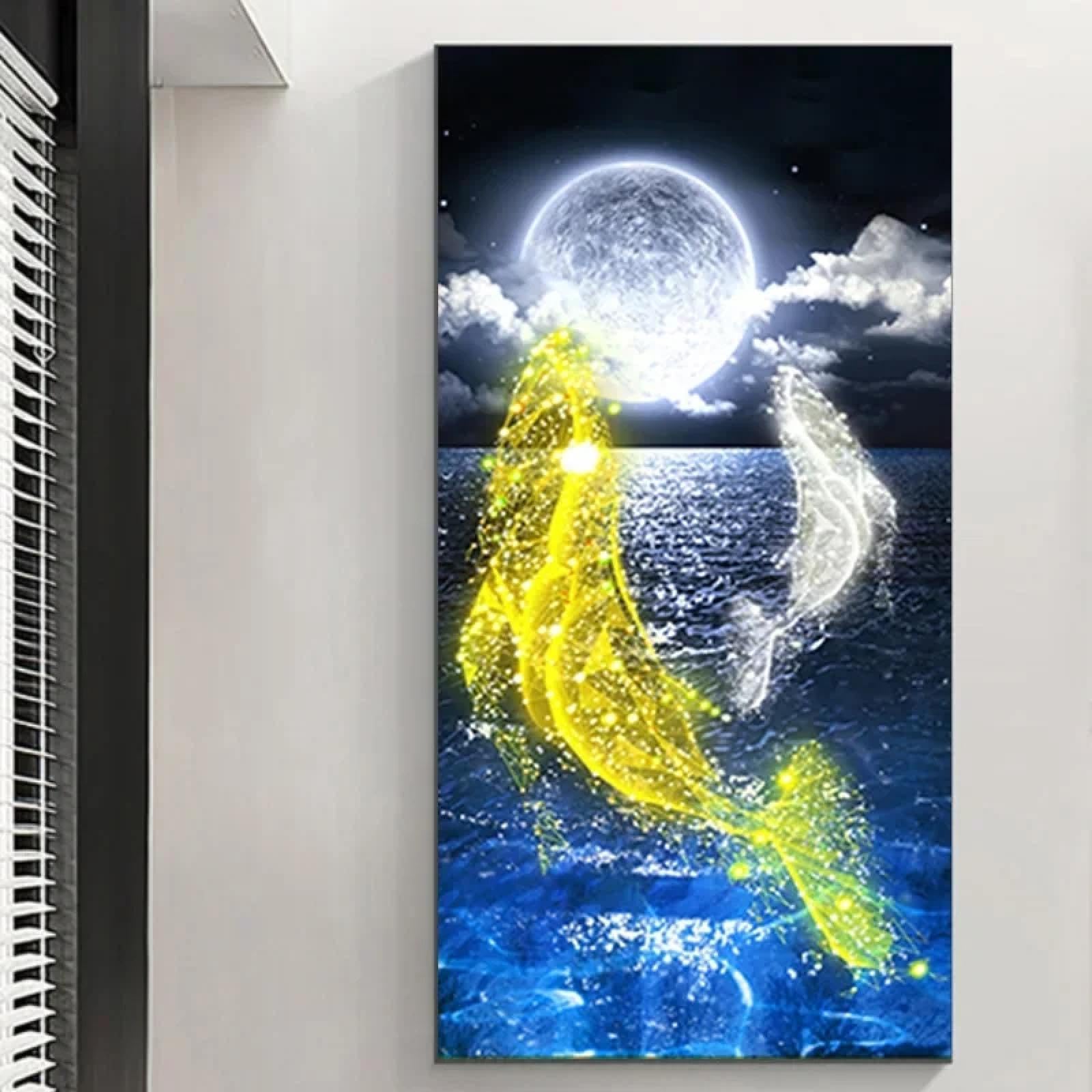 Affiches abstraites de baleine déco grand format pour mur vide