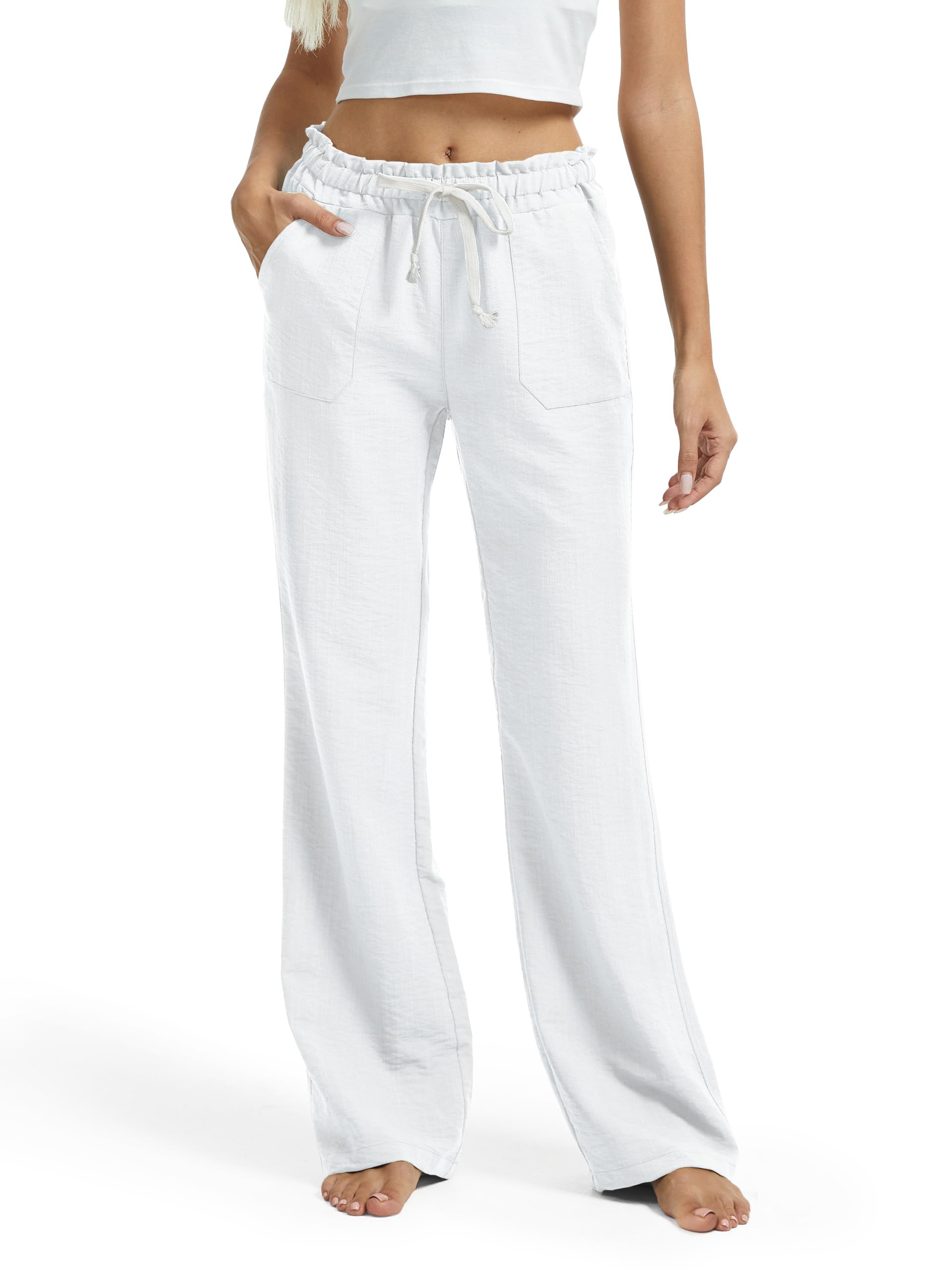 SEVEGO Tall Women Casual Linen Pants