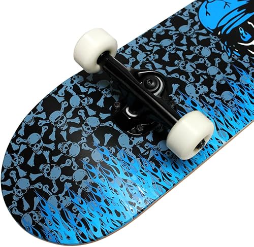 Miniatura 3 de Krown Pro Skateboard Complete Blue Flame 7.75 in