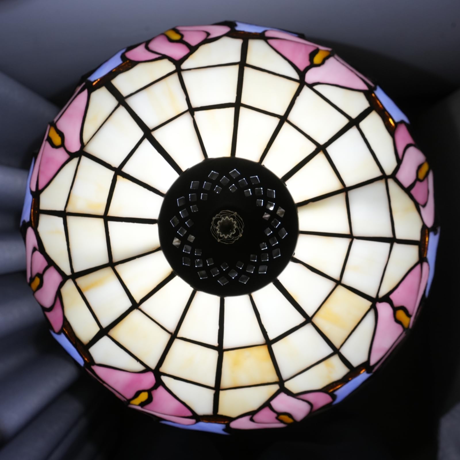 Große Pilz Tiffany Lampe Aus Handgefertigtem Buntglas Im Gemütlichen Dorf Stil Dekorative Tisch Und Nachtlampe Für Schlafzimmer Bett Wohnzimmer Büro Sowie Küche Stilvolle Weihnachtslampe Und Originell
