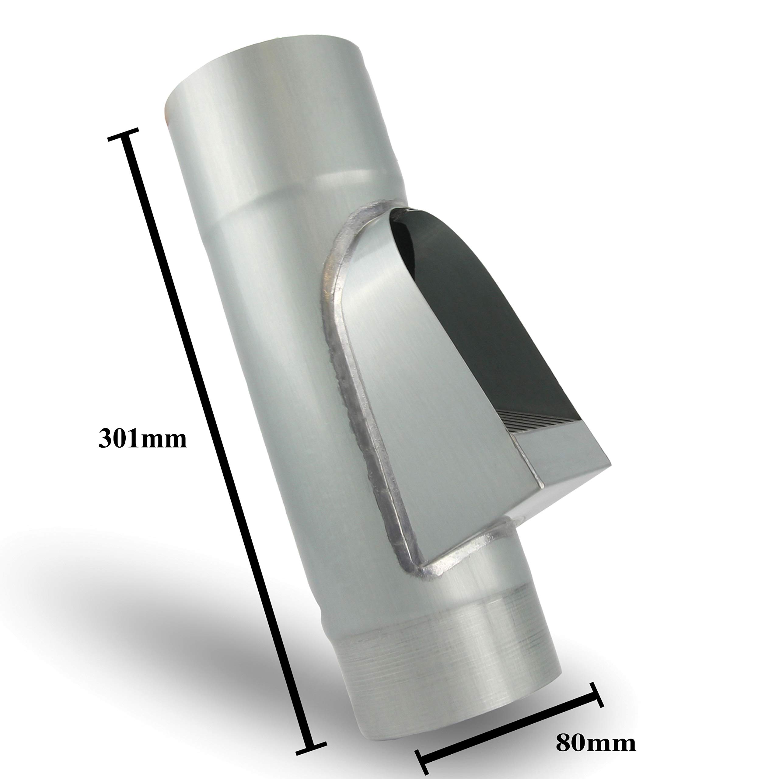 Fallrohrfilter von CurtMaxx | Effektiver Filter für Fallrohre - filtert Laub, Äste und Schmutz aus dem Fallrohr | Ø 80 mm, Zink vorbewittert