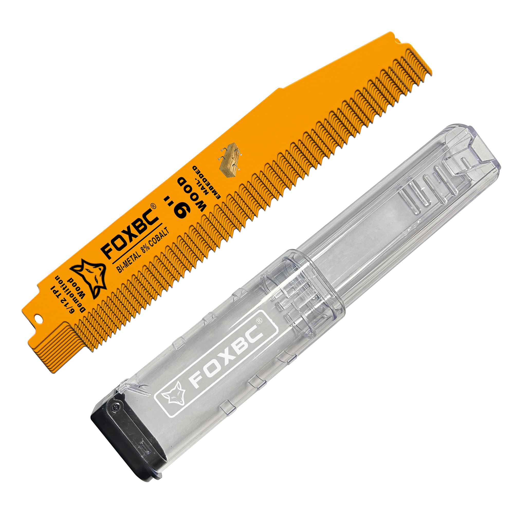 FOXBC 9 Inch 6/12 TPI Reciprocating Saw Blades for Nail