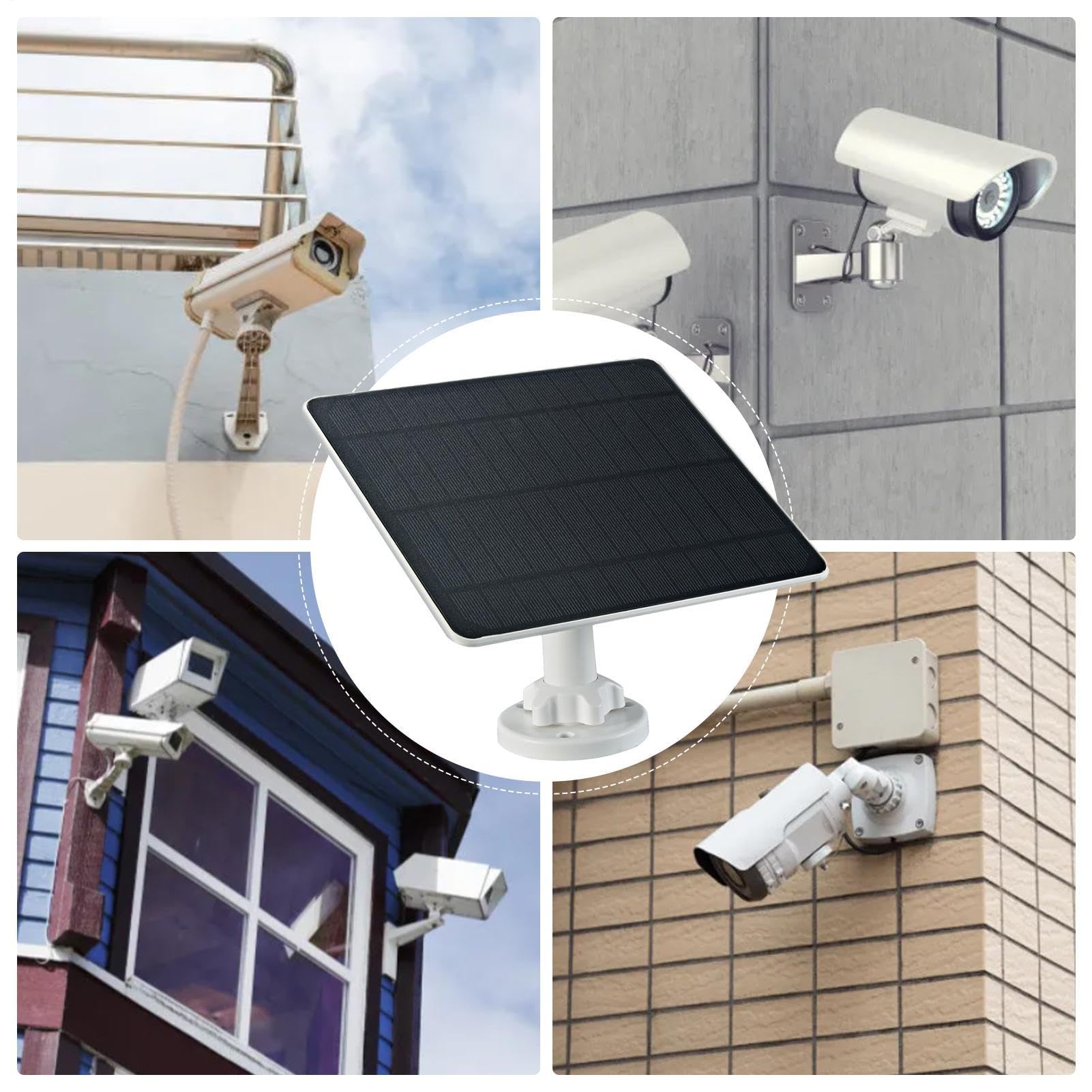 Pannello per videocamera IP66 Impermeabile Montabile a parete | Caricabatterie per pannello solare per la casa villa scuola ristorante hotel negozio, campanello luce da campeggio