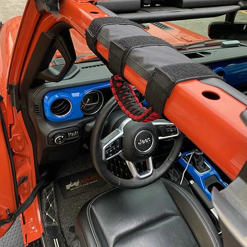 Vista 133 de 4 asas de agarre de barra antivuelco compatibles con Jeep Wrangler JLU JK JKU TJ YJ LJ JT JL y Gladiator JT 1987-2021 UTV y ATV, se adapta a barras