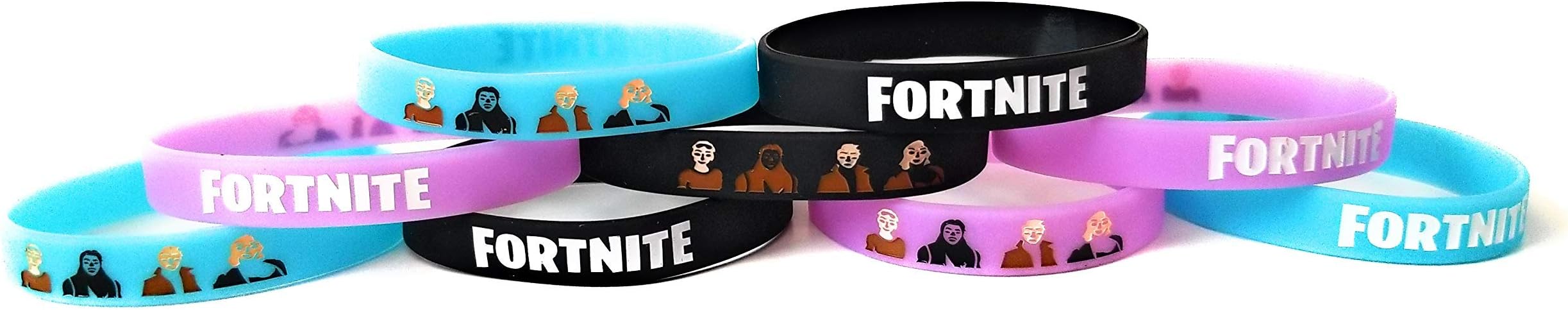 GLOW IN THE DARK Video Game BATTLE ROYALE Bracelets Kids Birthday Party Favors (9 pack)