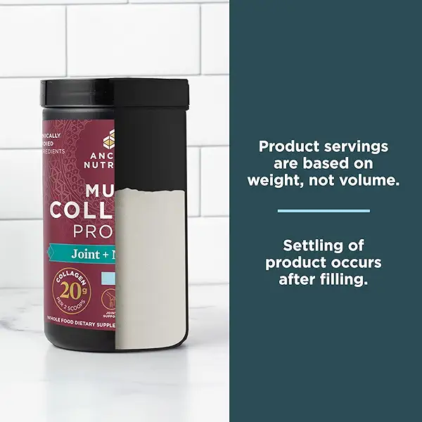 Ancient Nutrition Collagen Powder Protein, Multi Collagen Protein Powder Joint + Mobility, 20 Serving, Joint Supplement with Hydrolyzed Collagen Peptides for Post Workout, 7.48oz 6