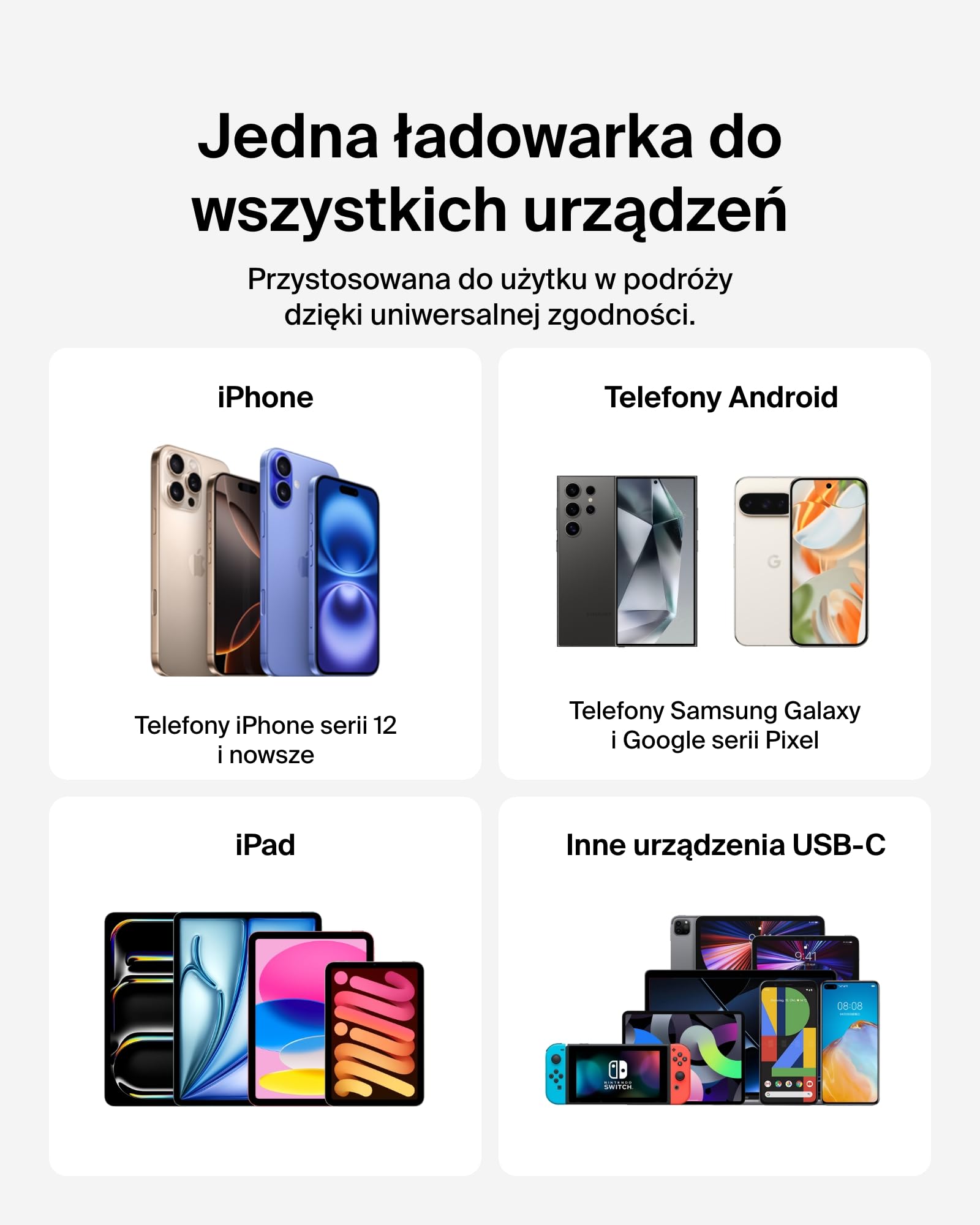 Belkin ładowarka sieciowa USB-C 25 W – szybkie ładowanie USB-C PD 3.0 z PPS dla urządzeń Apple iPhone 16, iPhone 15 Plus, Pro, Pro Max, iPad, Samsung Galaxy S25, Pixel 9, Nintendo Switch – biała