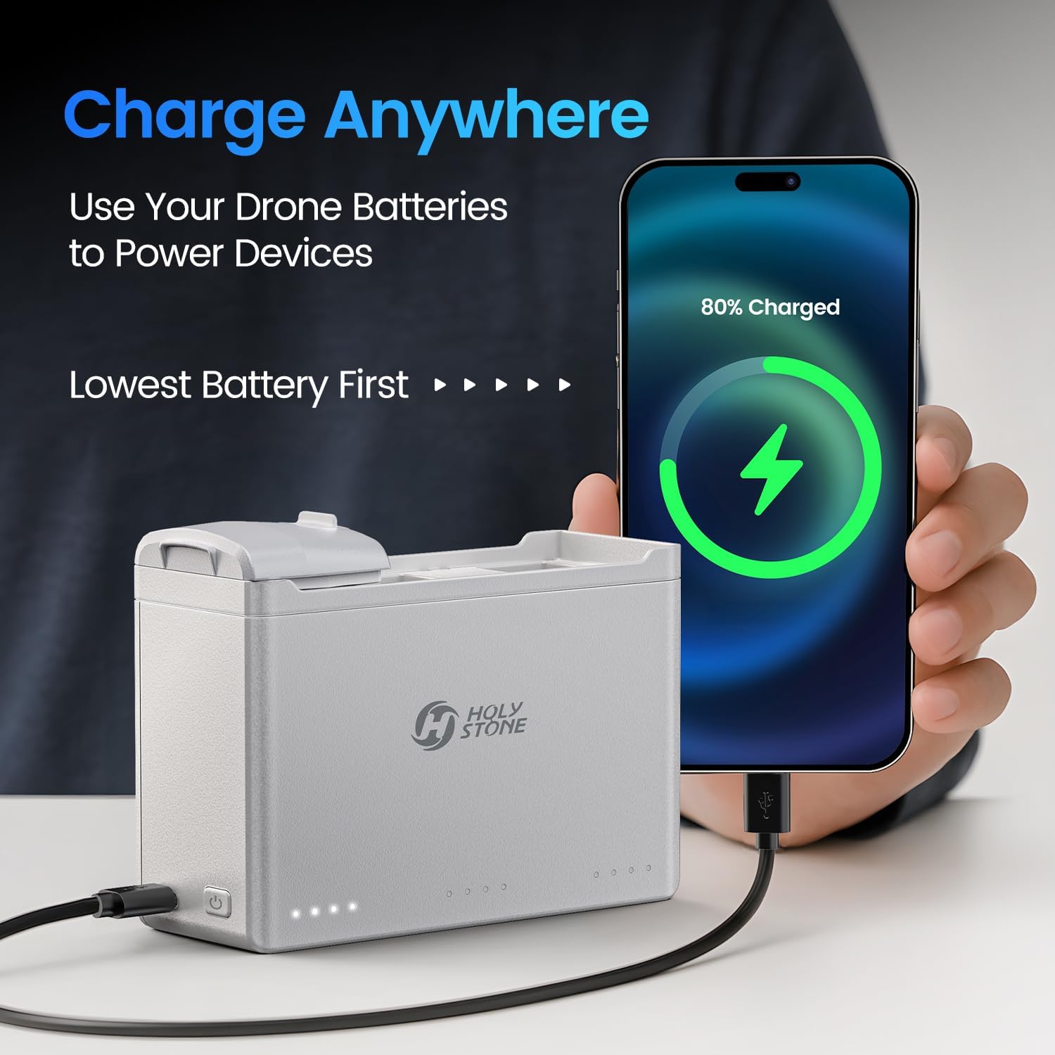 Holy Stone Charging Hub as Power Bank