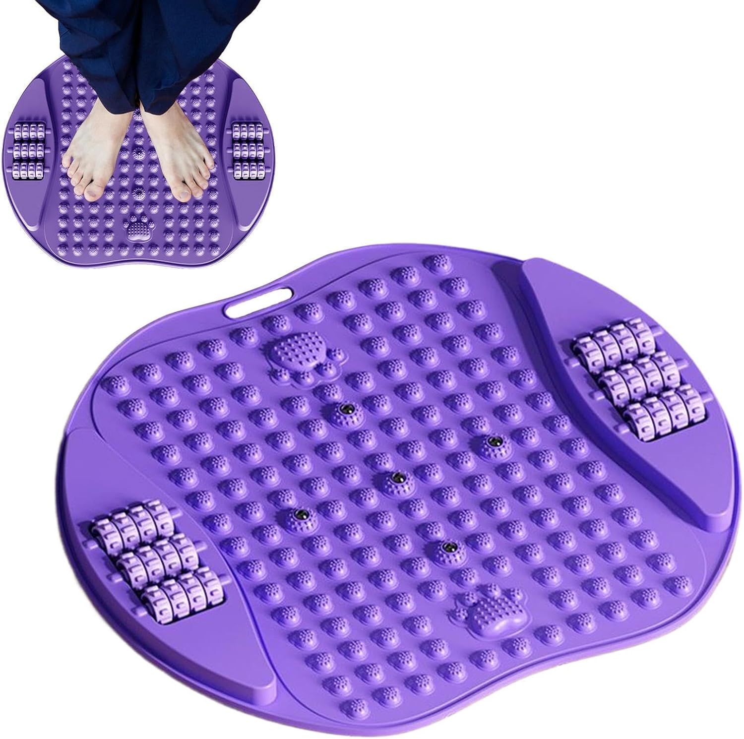 Foot Pressure Point Mat - Pressure Point Foot Relax Massage Pad - Home Stimulator Massager Non-Slip Walking Plate for Coworkers Lovers Friends
