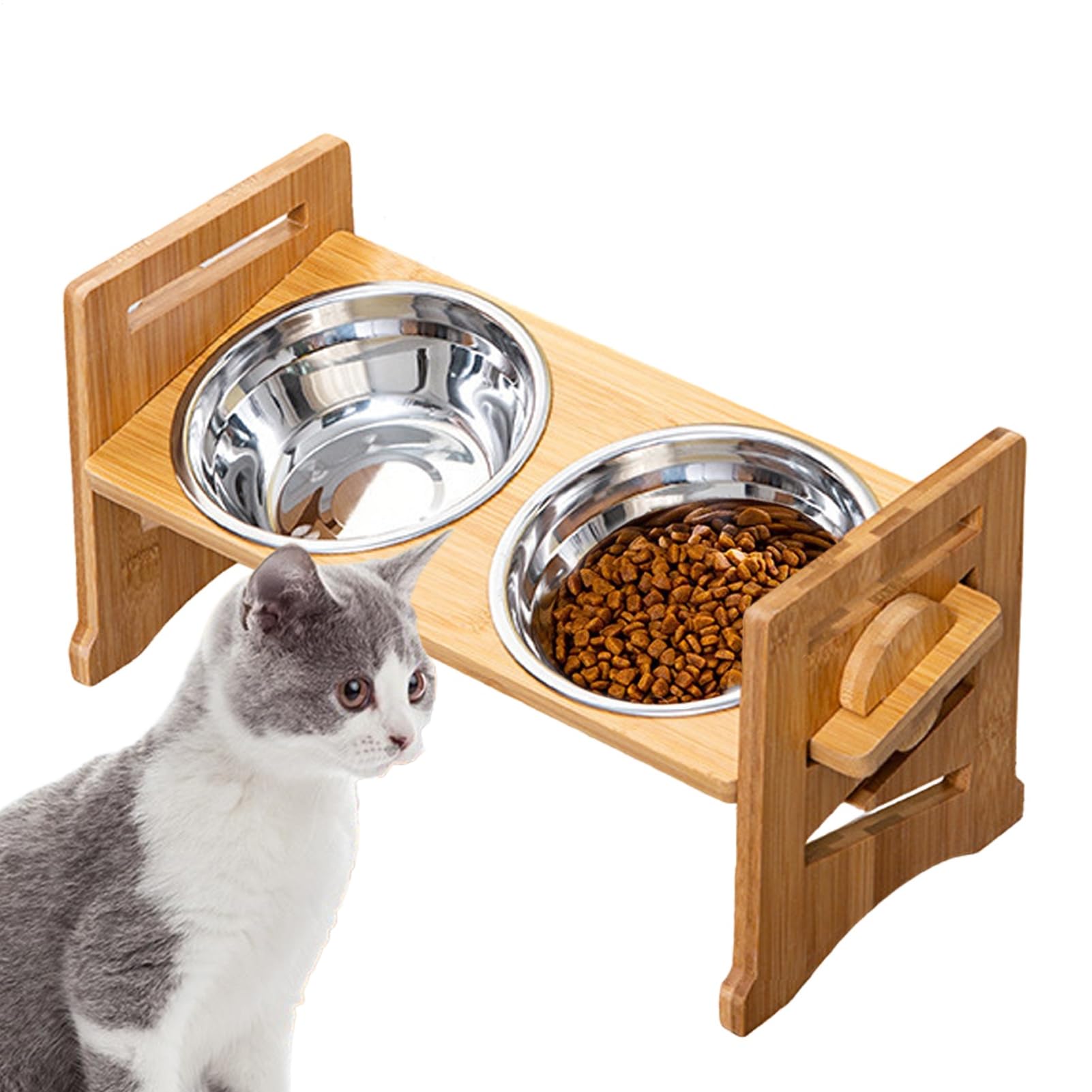 Mangiatoie Rialzate Per Cani Ciotole Gatti Stazione Alimentazione Animali