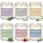 Holiday Scented Candle Gift Set, 6 Pack Natural Soy Candles for Home, Long Lasting Christmas Gifts for Women, Men, Friends & Family, Winter Aromatherapy Candle Set for Relaxing & Home Dcor