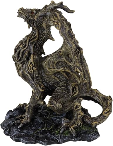 Miniatura 5 de Ebros Gift Bosque Árbol Ent Greenman Dragón dendrítico con sangre roja Luna Ojos Figurilla Fantasía Drake Behemoth Dungeons and Dragons