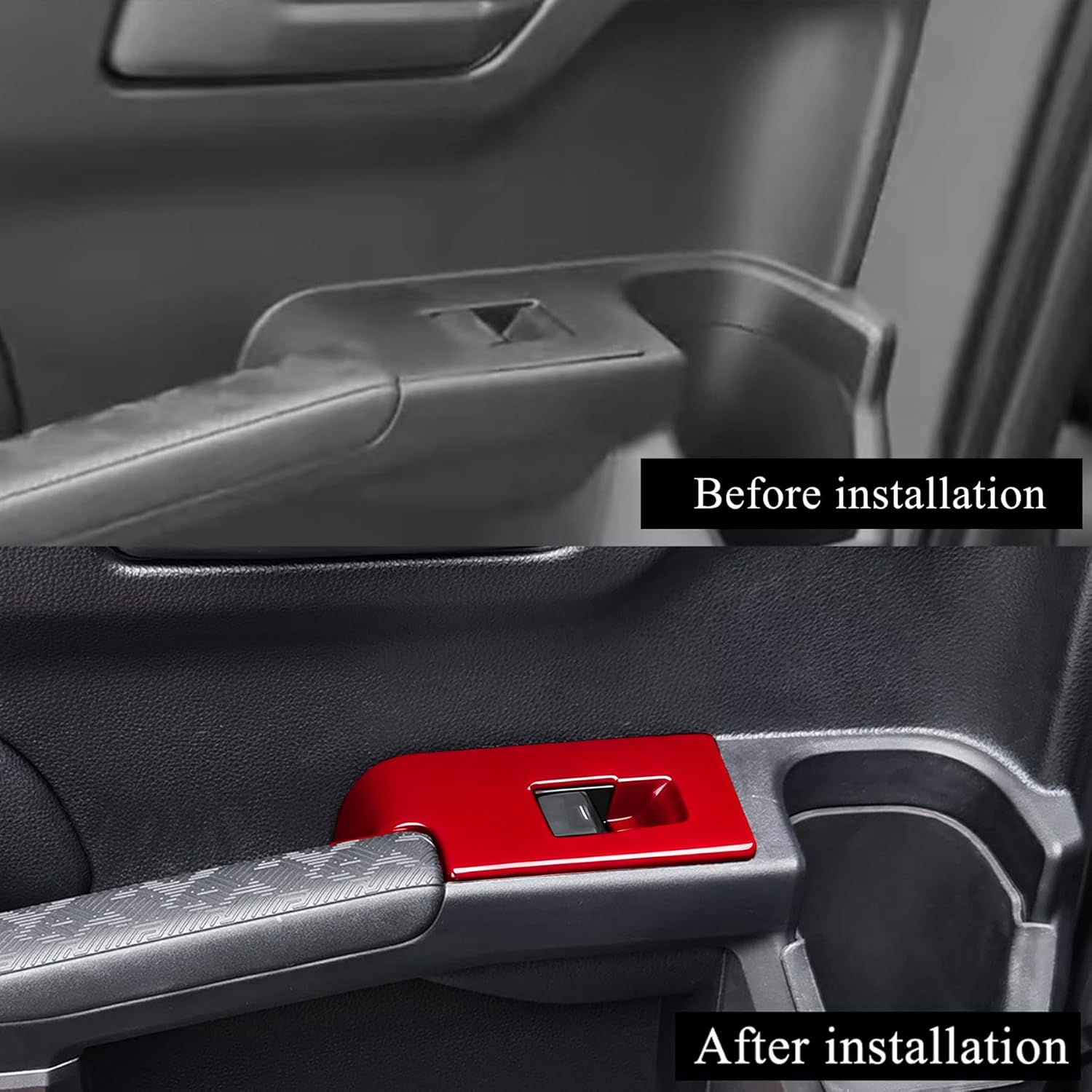 Window Lift Panel Cover For Toyota 4Runner 2025 2026 Up (NOT Fit Tac0ma) Interior Accessories Door Center Console Dashboard Cover Frame Decor Trim Red