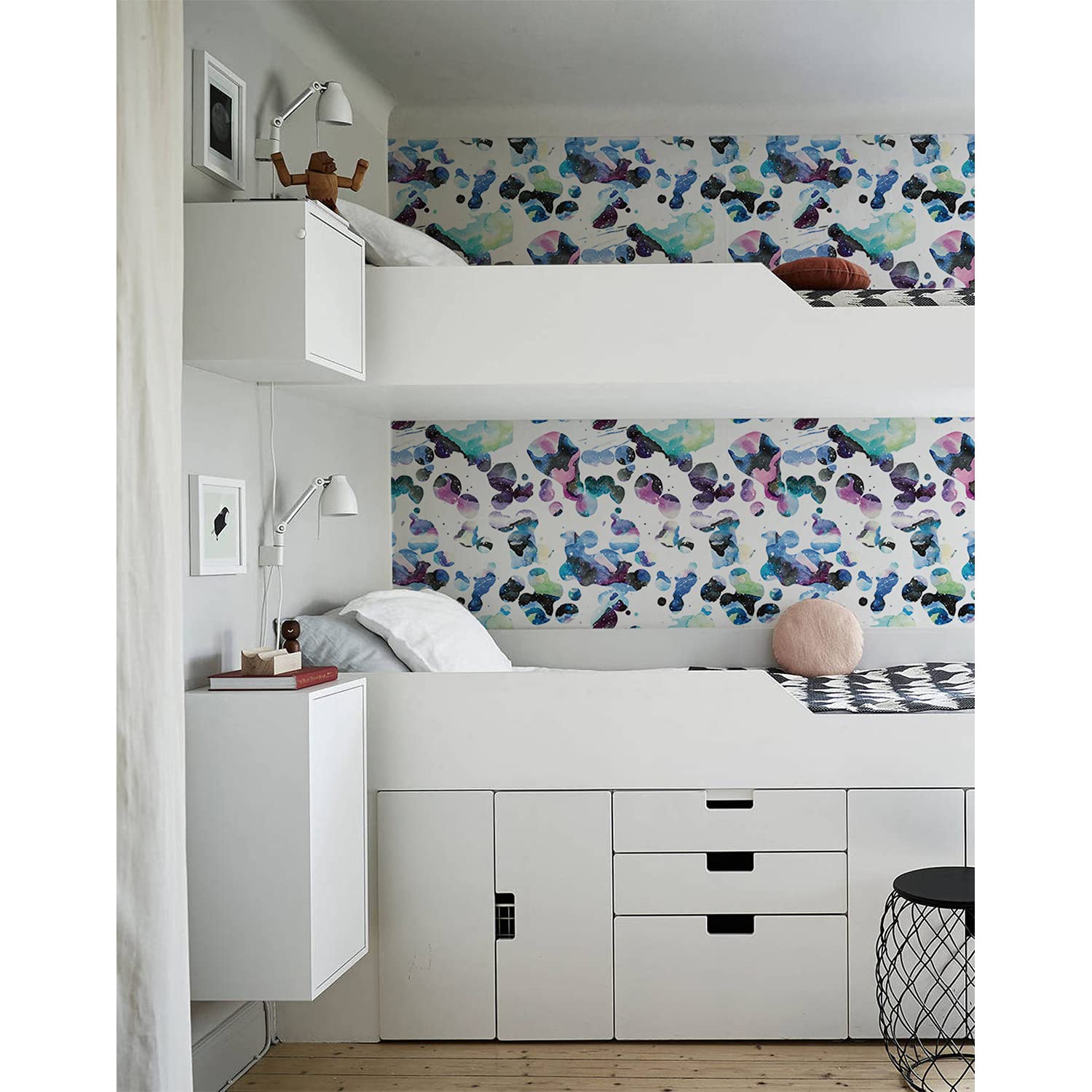 Stickers Muraux Galaxy 250x250 cm Papier Peint Auto-Adhésif Décoration Chambre Salon