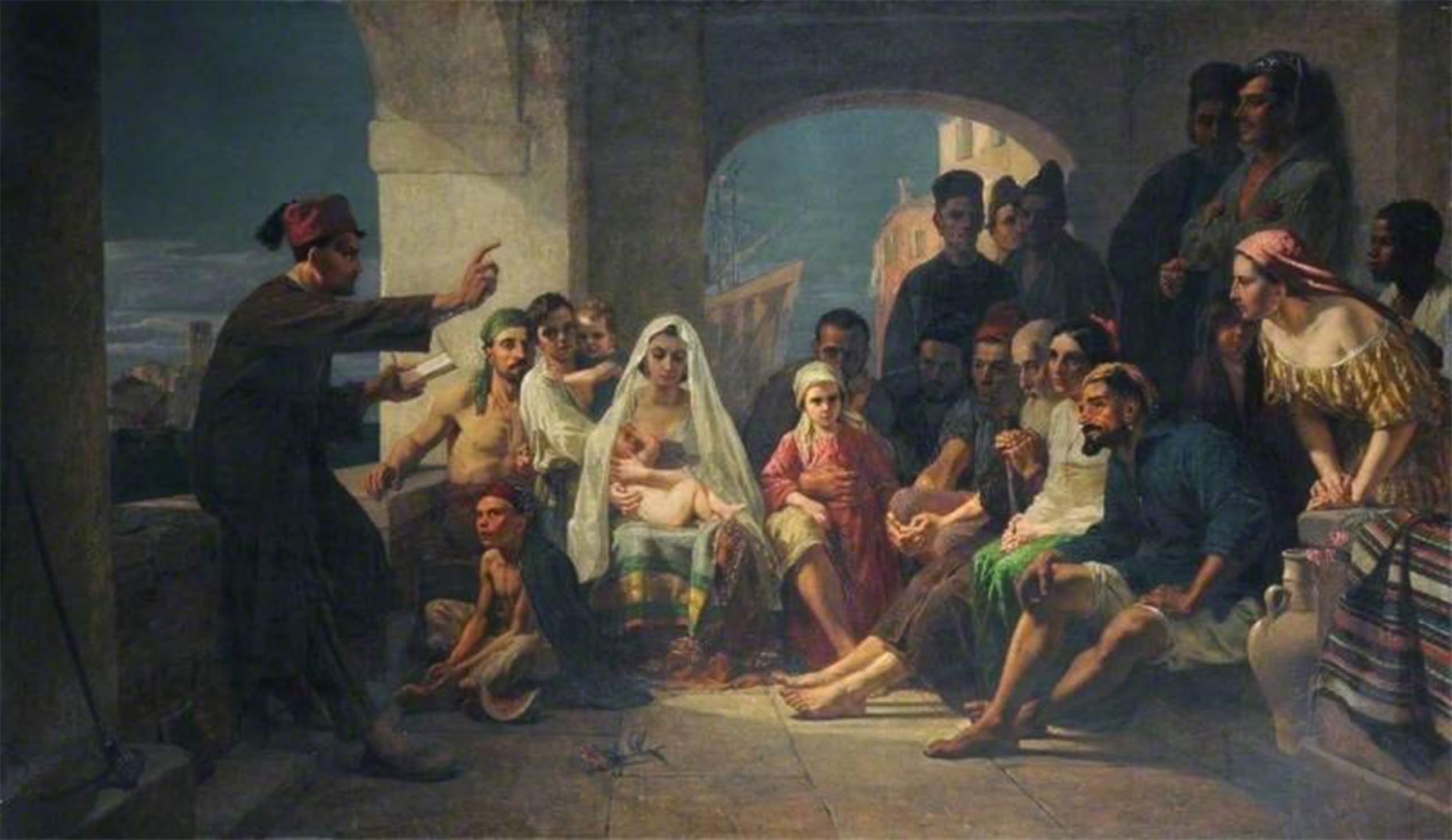 POSTERIIk Famous Print Pop Art Wall Art Graffiti Felice Ballarin Reciting Tasso to the People of Chioggia by Frederick Goodall Art Prints for Home Decor 60x90cm