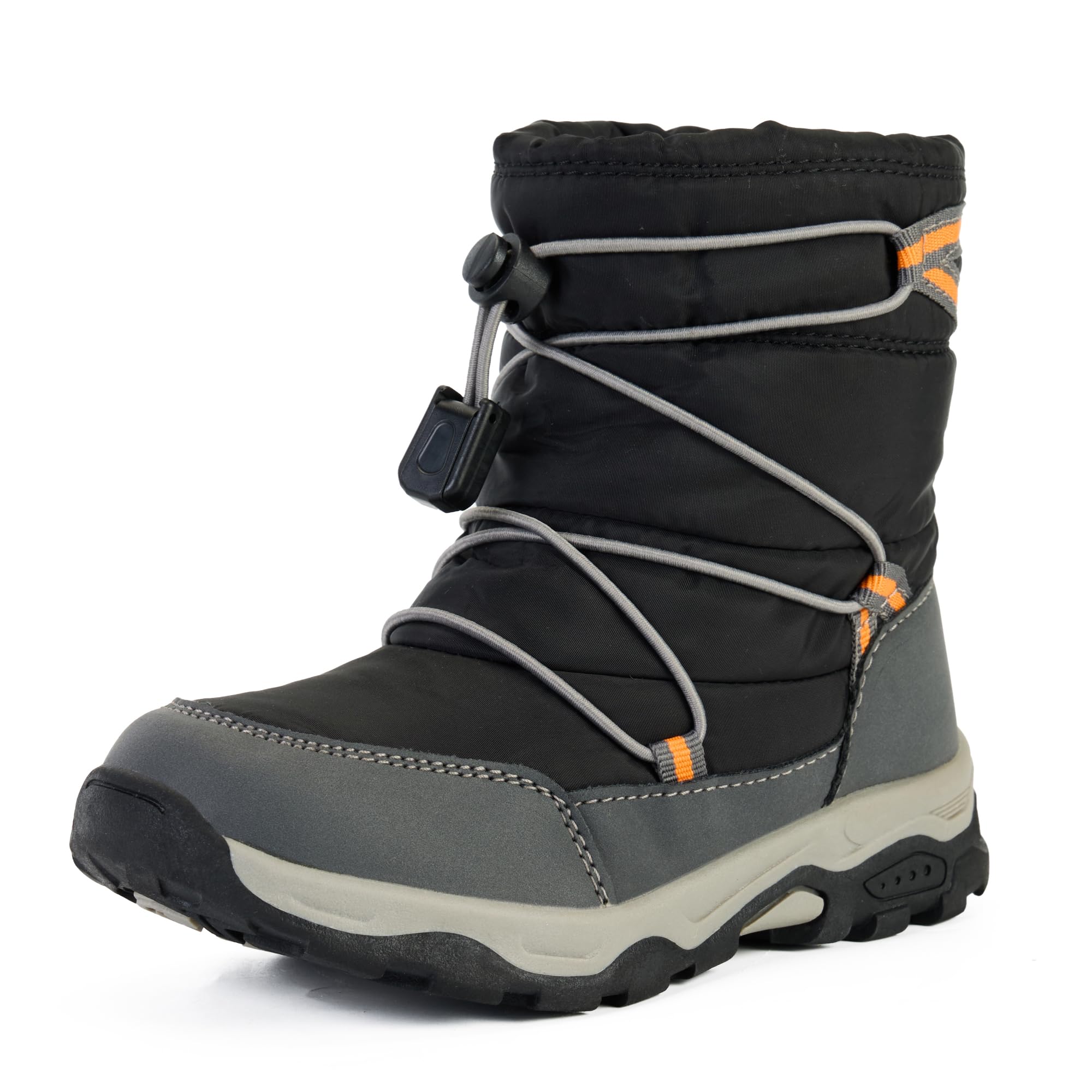 PolarPalsBoys Girls Snow Boots Waterproof Slip Resistant Outdoor Winter Shoes for Toddler Little Kids