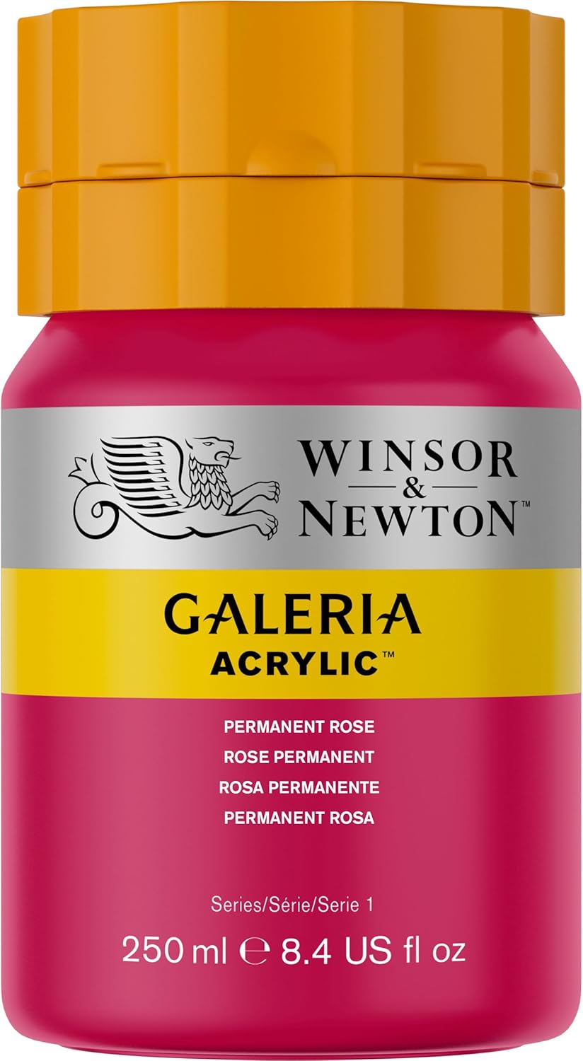 Winsor & Newton Galeria Acrylic Color, 250ml (8.4-oz) bottle, Permanent Rose