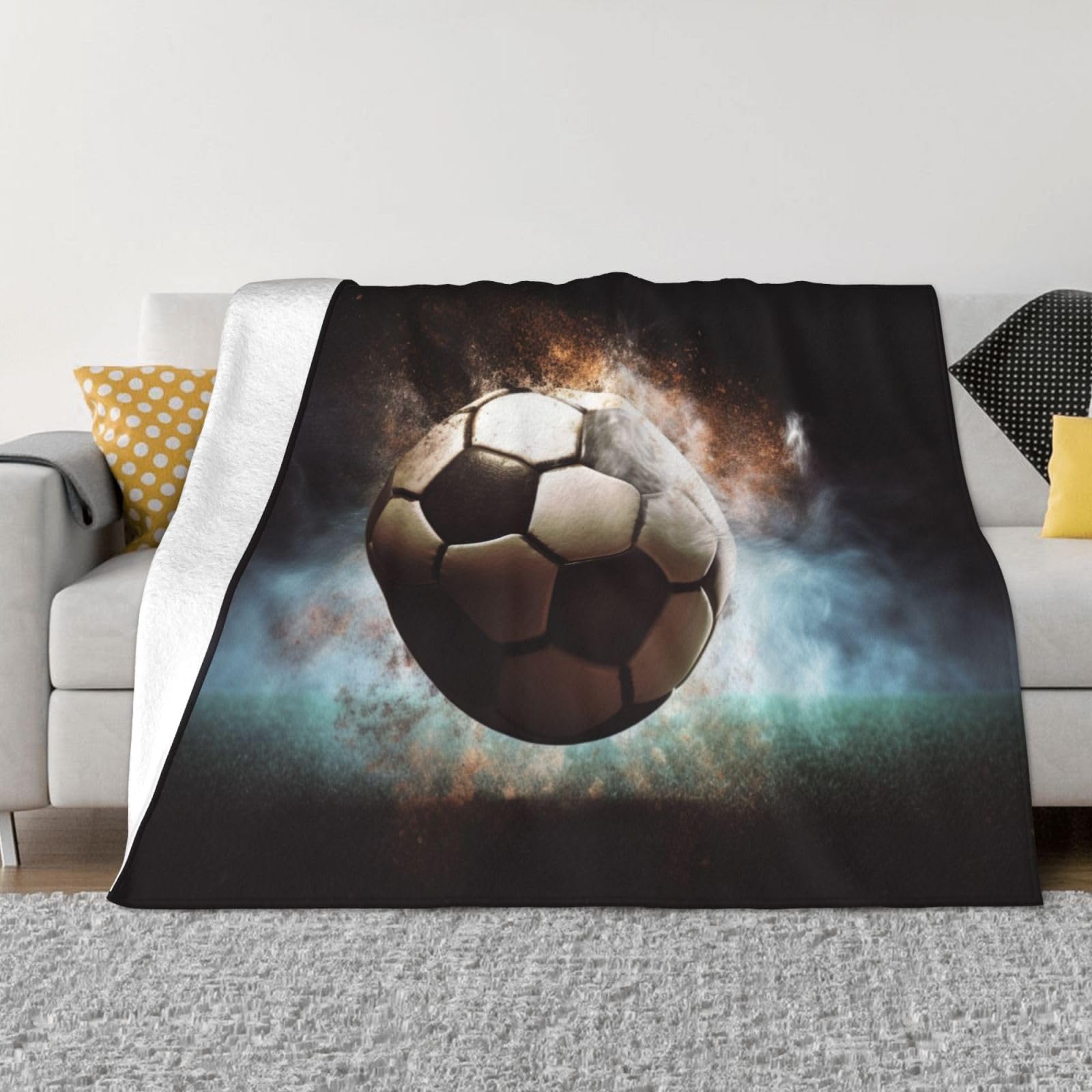 Couverture en micro polaire 152x127 cm pour lit et canapé