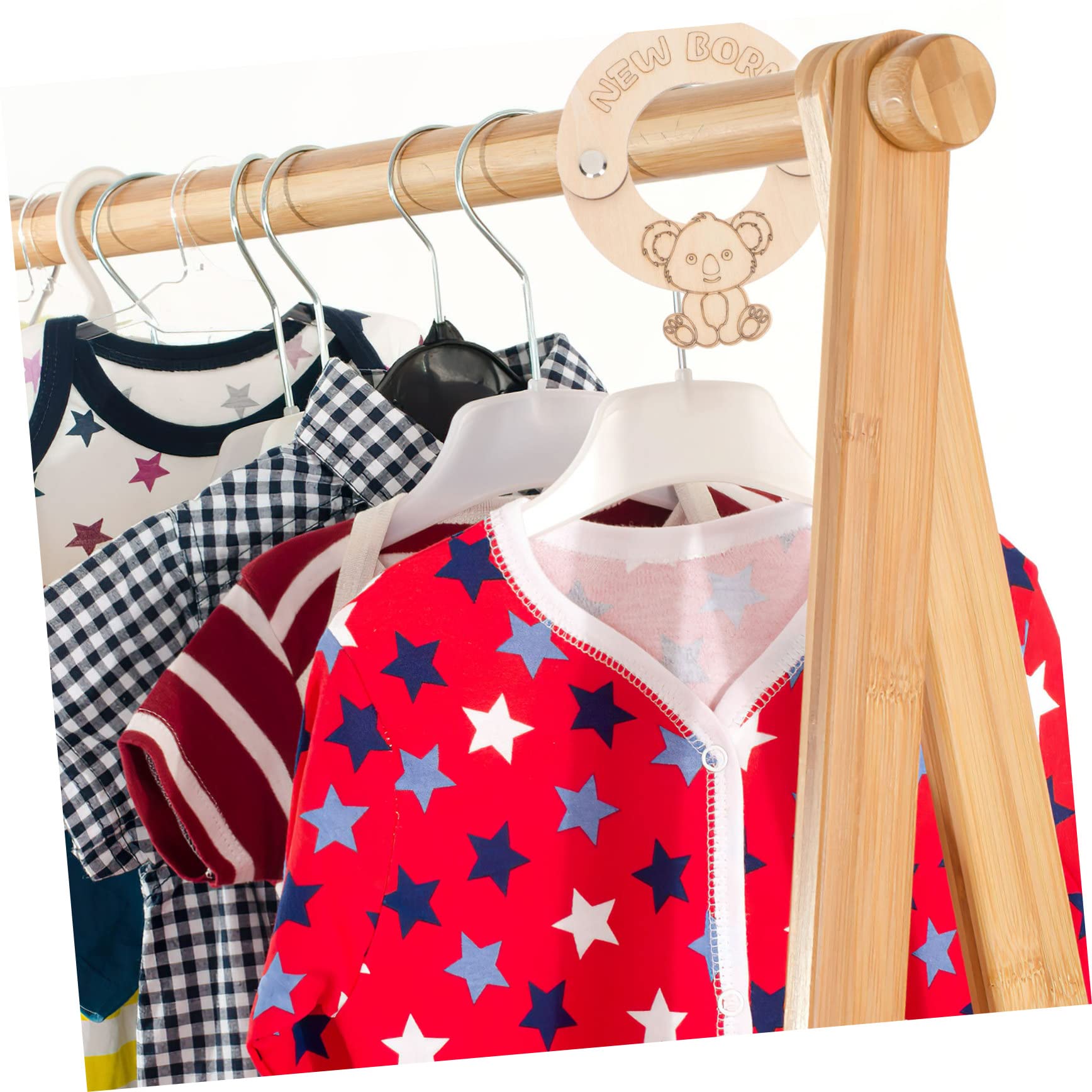 TOYANDONA Lot De 32 Séparateurs De Vêtements Pour Bébé En Bois Pour Vêtements De Bébé Et Tout-petits
