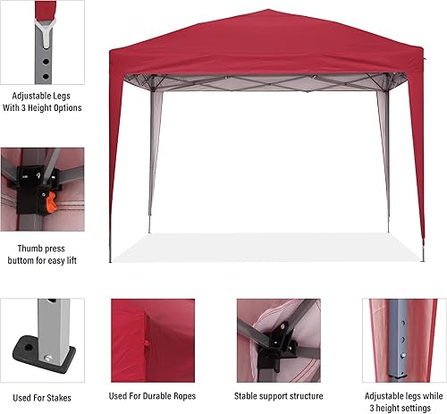 Miniatura 3 de GDY - Carpa plegable de 10 x 10 pies, toldo para exteriores con bolsa de transporte