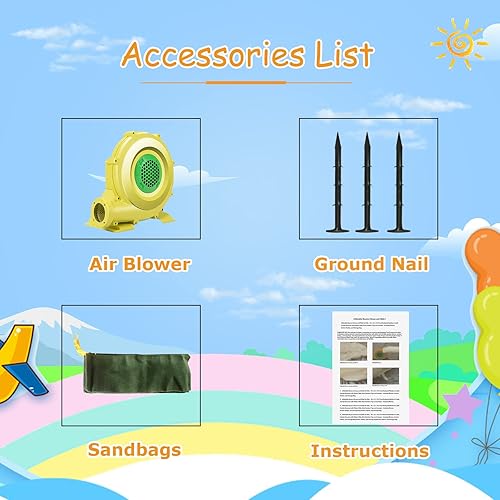 Miniatura 6 de Casa inflable negra para decoración de Halloween al aire libre, fiesta, patio, boda, castillo inflable de PVC para niños con soplador (13 pies x