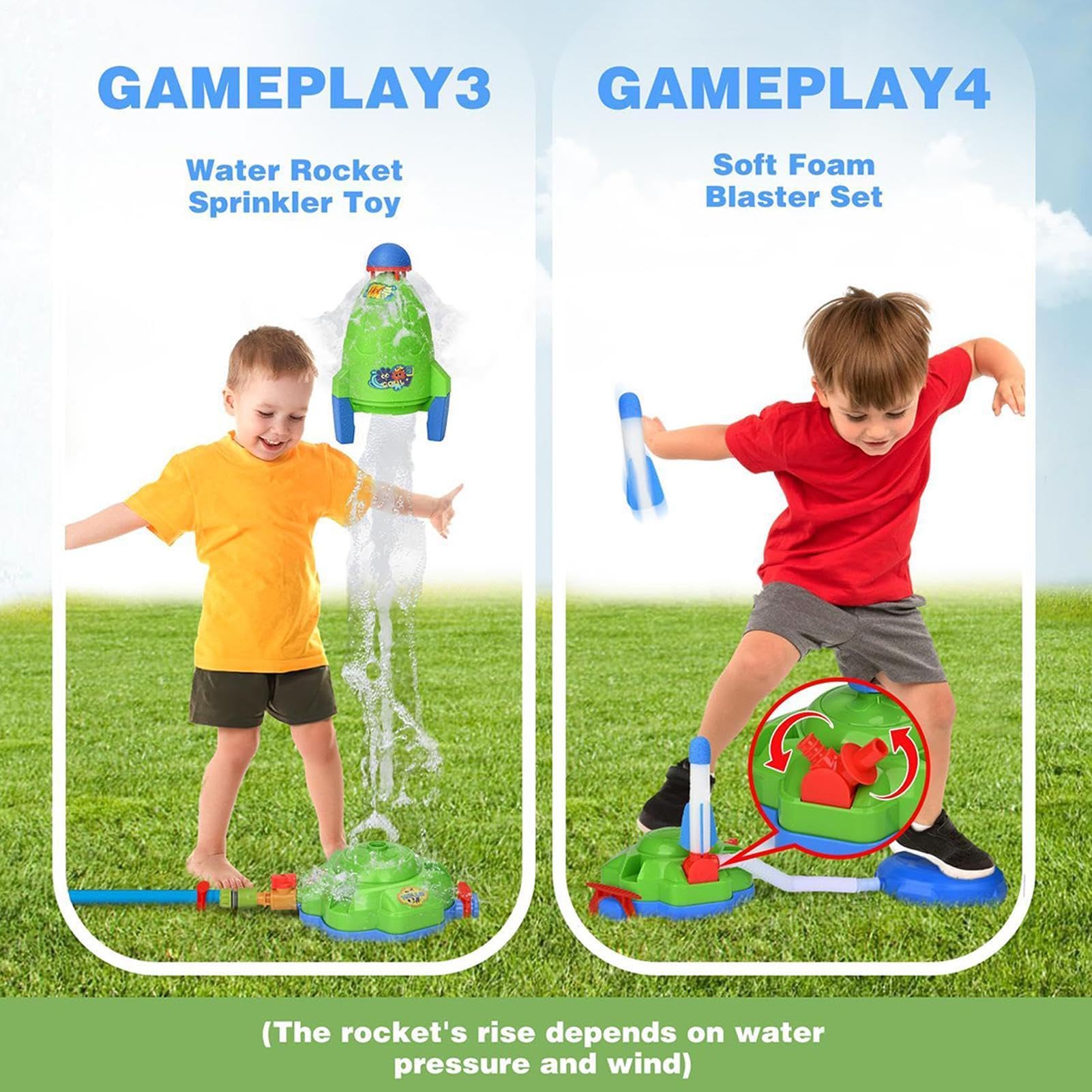 Sprinkler für Kinder, um 360 Grad drehbar