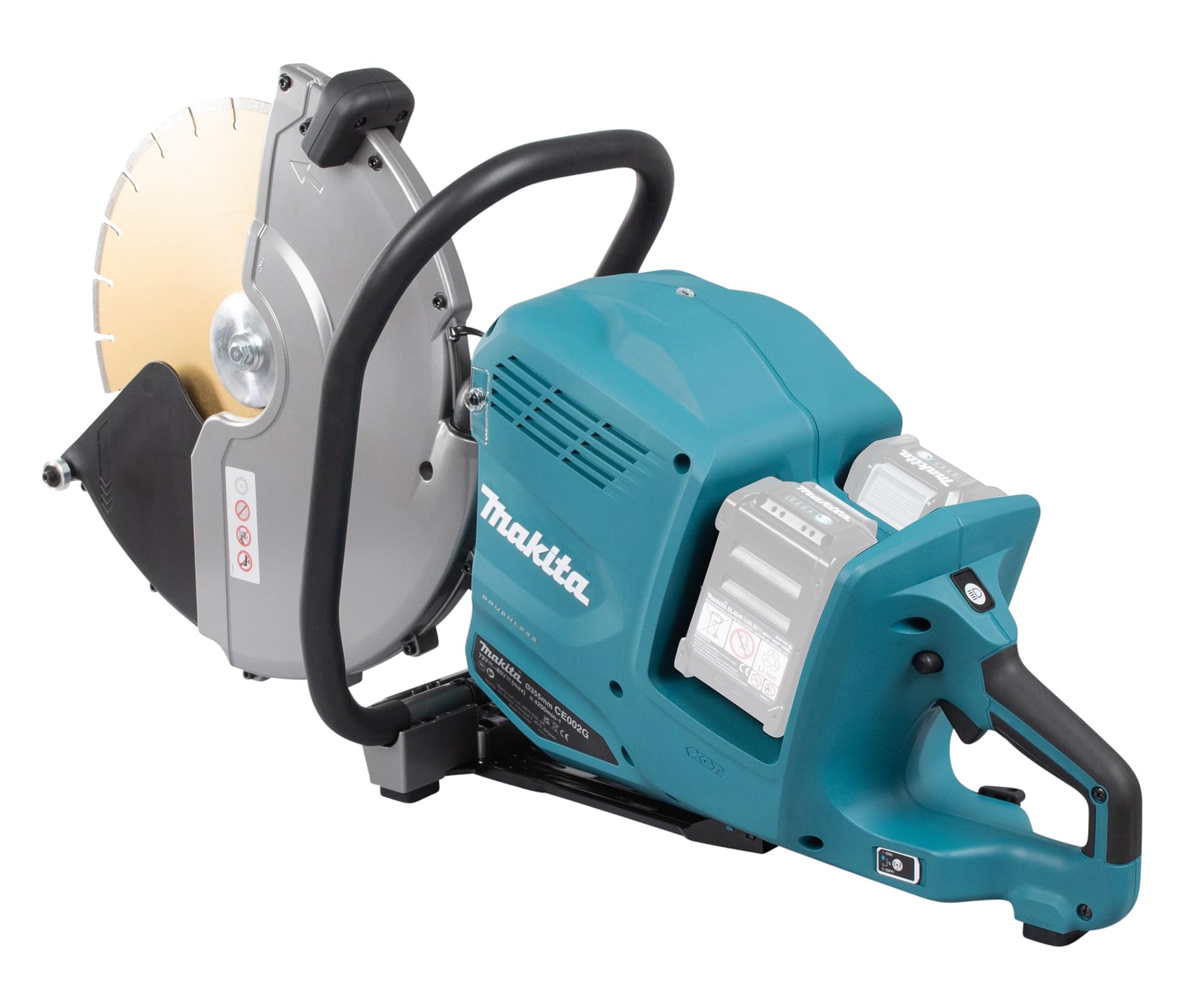 Makita CE002GZ01 Twin 40V Max (80V) Li-ion XGT Brushless 355mm Power Cutter - Batterie e caricabatterie non inclusi