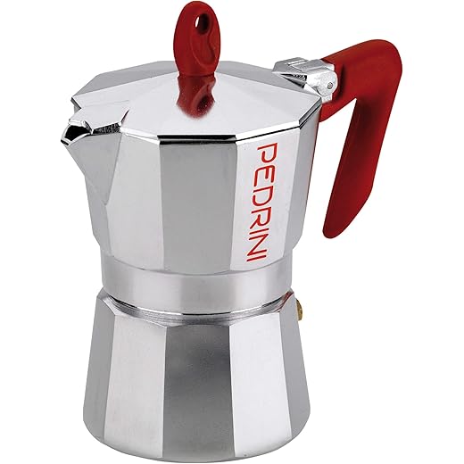 PEDRINI Eco Moka Pot Authentic Italian Aluminium Stovetop