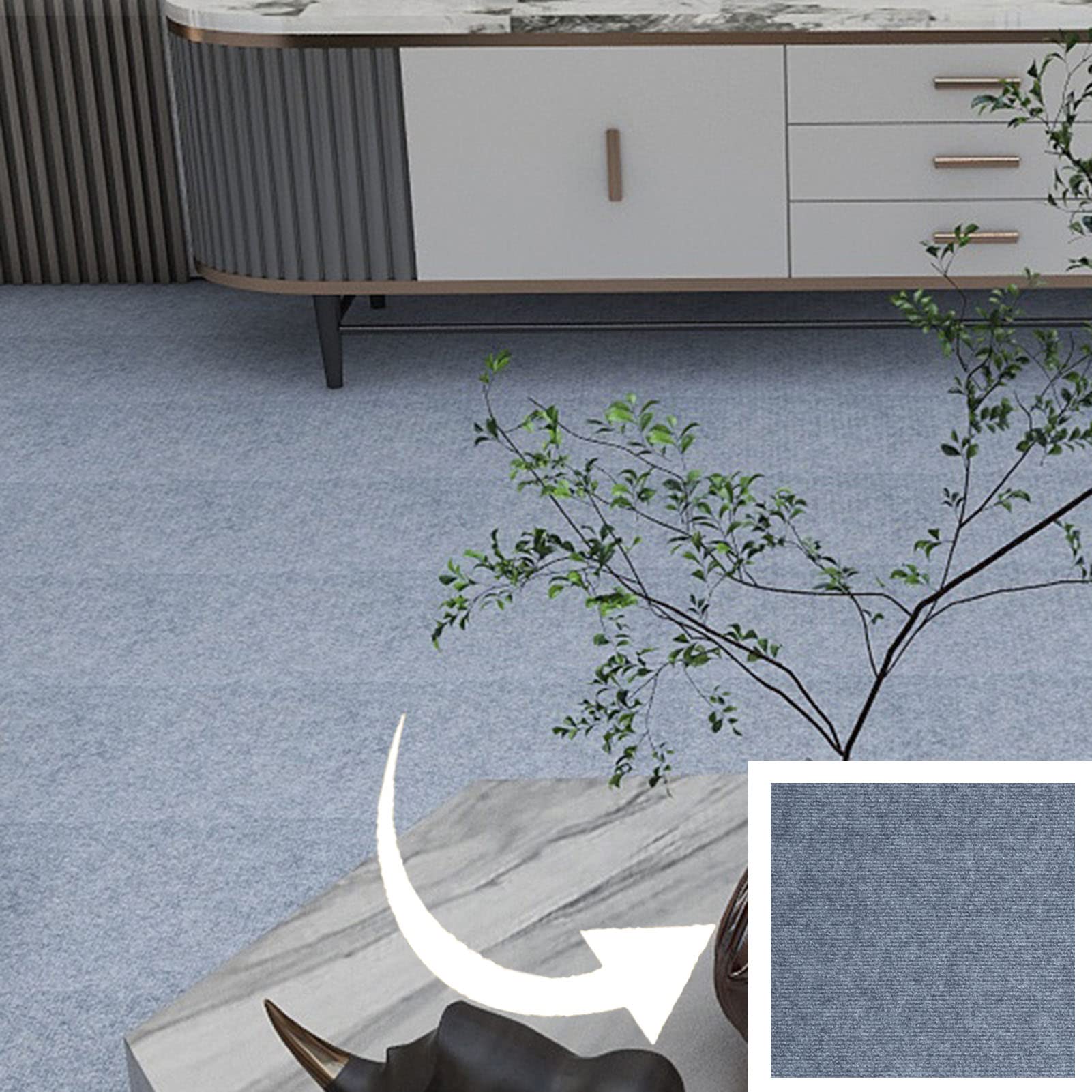 IBOWZ Moquette agugliata Moquette stacca e incolla da 30 cm,quadrelle Multiuso autoadesive,Moquette Antiscivolo,Riutilizzabile,Facile Fai da Te,Quattro Colori opzionali,per casa e Ufficio 20 Pezzi