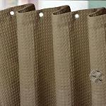 Textured Waffle Weave Shower Curtain 256GSM Heavy Duty Thick Fabric with Weighted Hem, Luxury Hotel-Quality Shower Curtain for Bathroom Water-Repellent & Washable Bath Curtain, 72 x 72 in, White