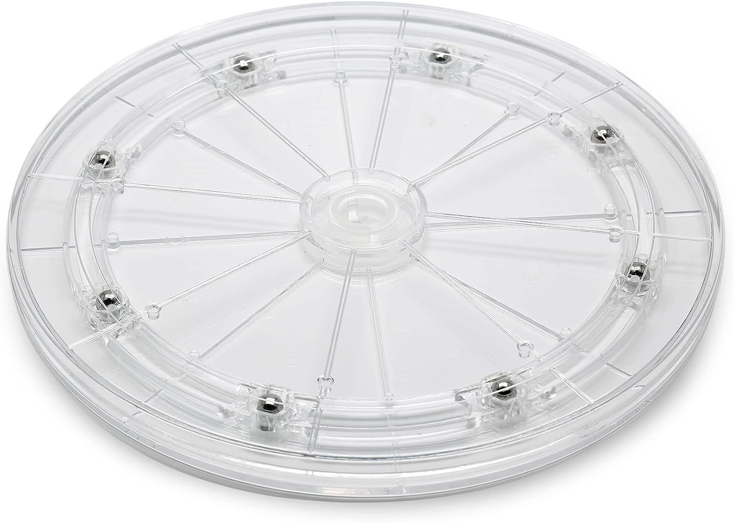 8 Inch 1Pcs Acrylic Turntable Organizer, Clear Rotating
