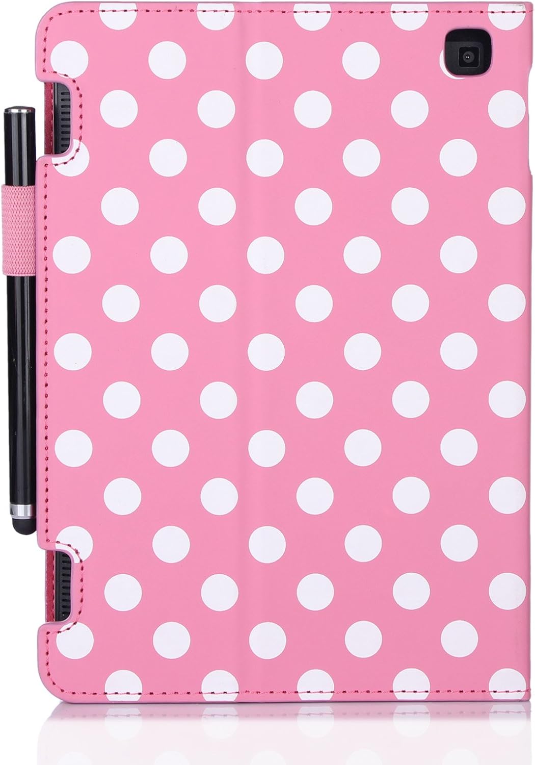 rooCASE Dual View Folio PU Leather Case with Multi-Viewing Stand for Amazon Kindle Fire HD 7 Tablet - Polkadot Pink