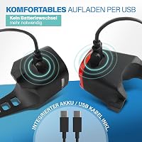 Fischer Square kerékpár lámpa szett 90 lm, USB töltés, IP44, StVZO 5