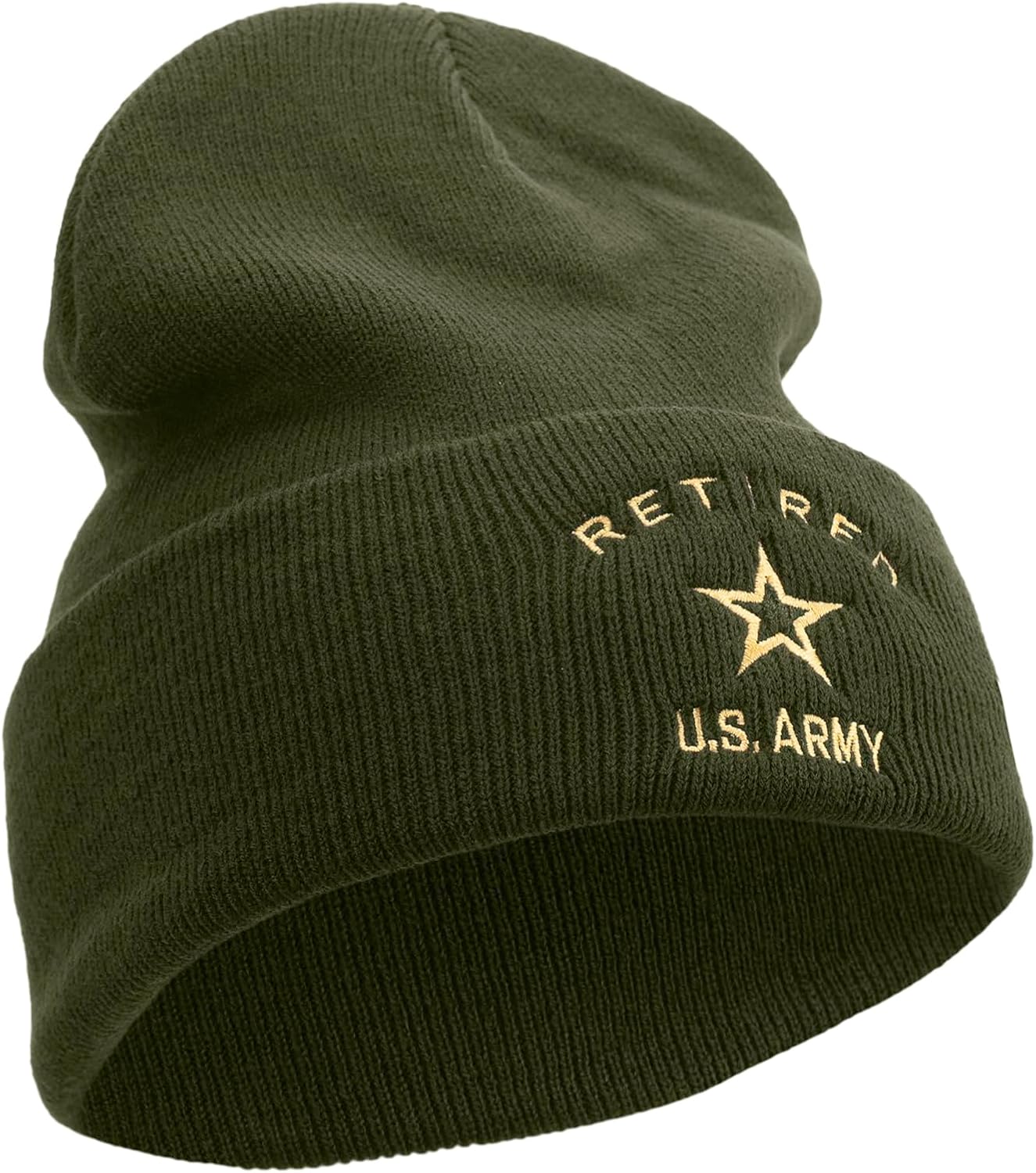 e4Hats.com US Army Retired Military Embroidered 12 Inch Long Knitted Beanie