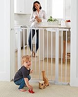 Vista 24 de Cumbor Puerta de bebé extra alta de 36 pulgadas para escaleras, puerta para perros de 29.7-40.6 pulgadas de ancho para puertas, puertas de mascotas