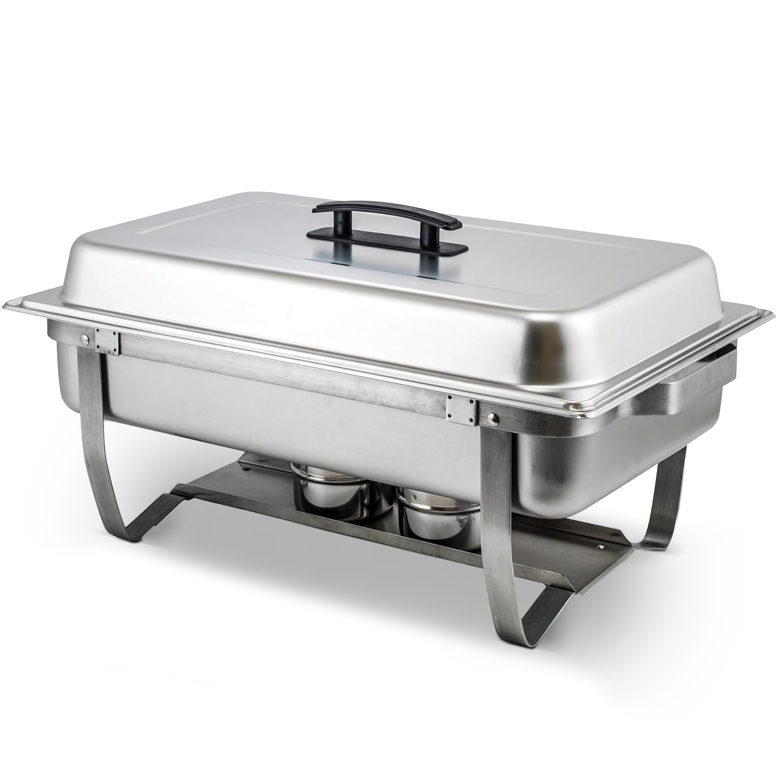Winco 8 qt Silver Full-size Chafer with Folding Stand Chafer