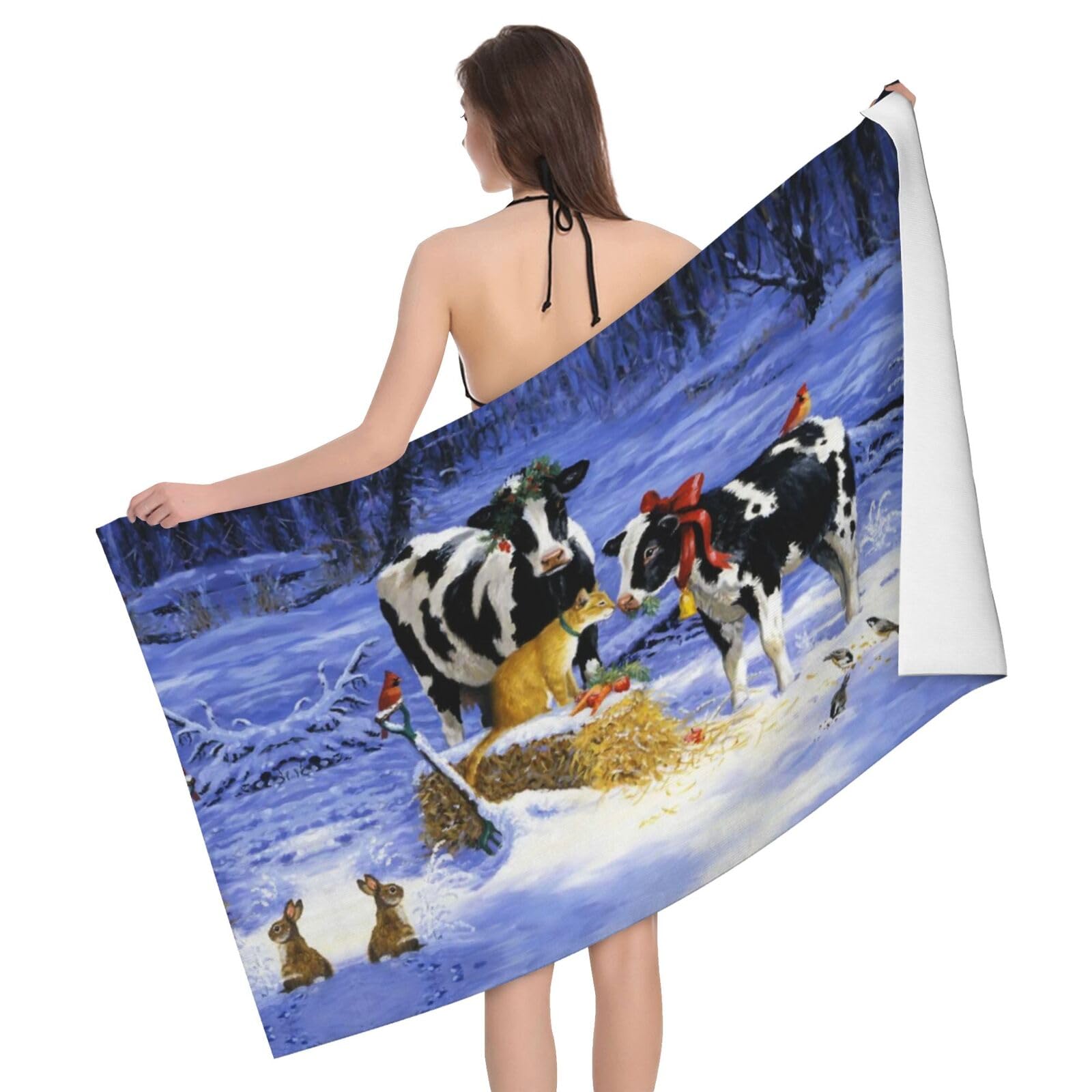 Serviette de bain microfibre CHANGLEI finie l'humidité avec le séchage rapide de Noël