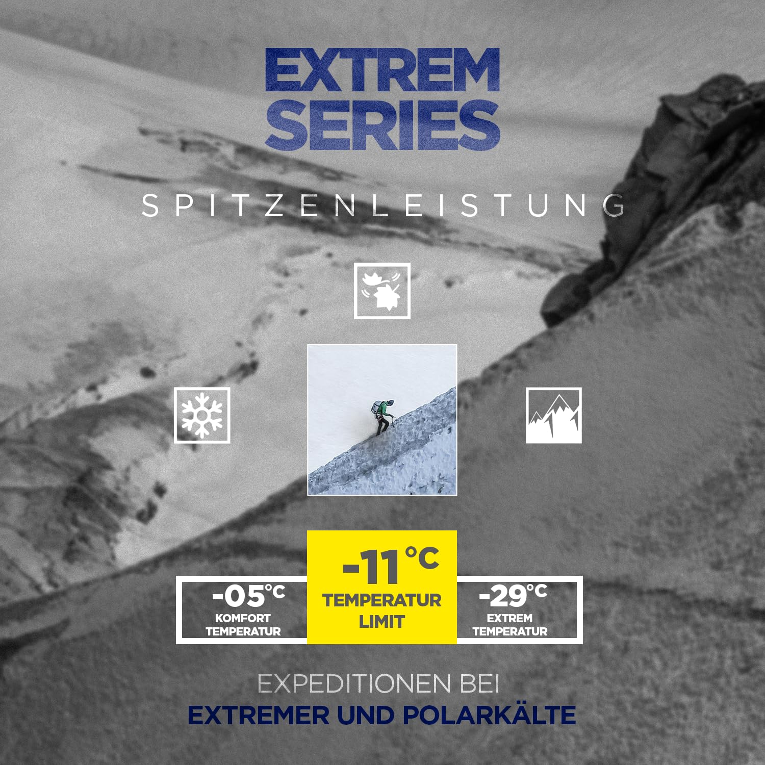 Lestra Outdoor - Greenland - Ekstremalny Zimny Śpiwór - T° Limit Komfort -11°C - Ciepło i Komfort - Dorosły - 225 x 80-1,9 kg Wielokolorowy