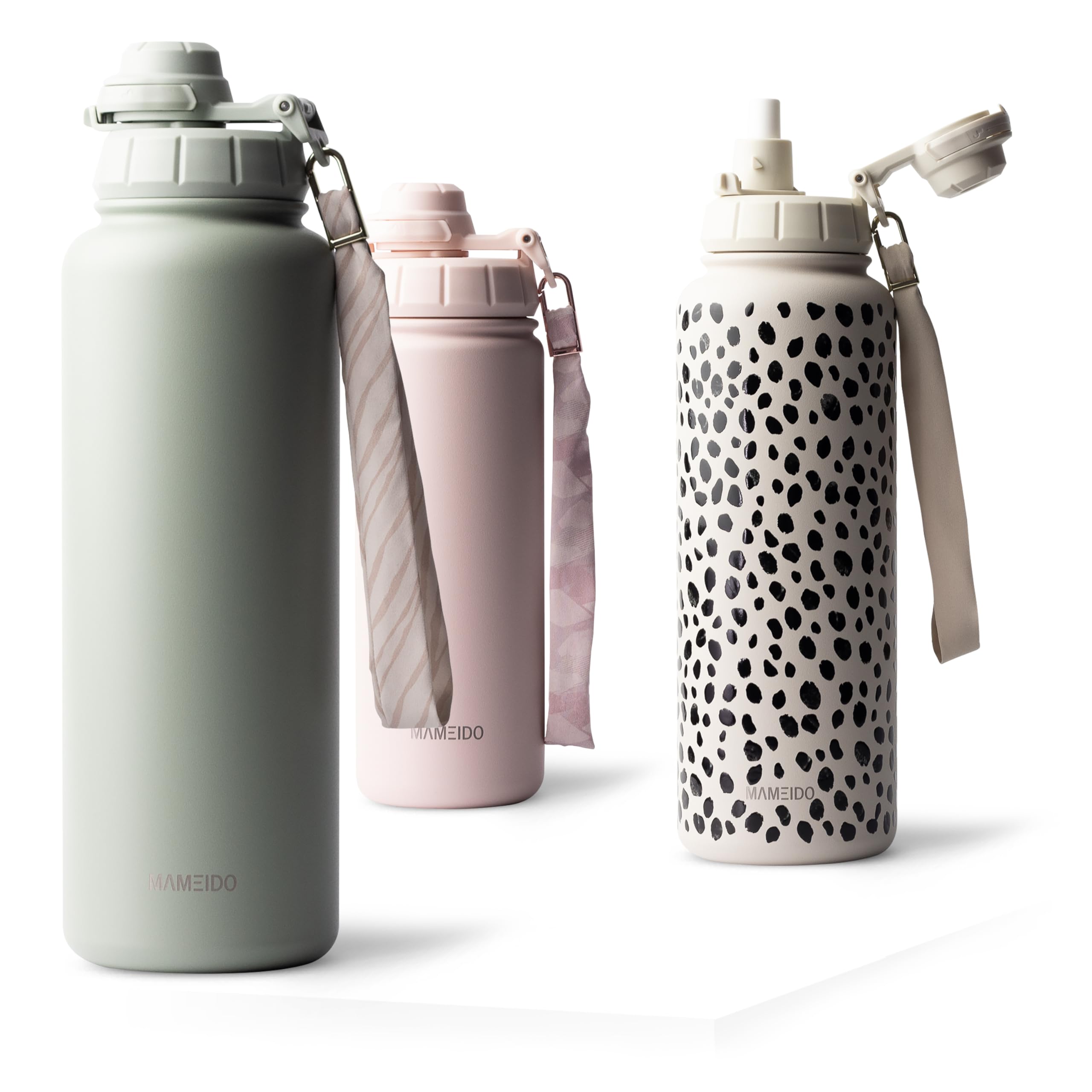 MAMEIDO Insulated Water Bottle with Straw 700 ml (Desert Sage)