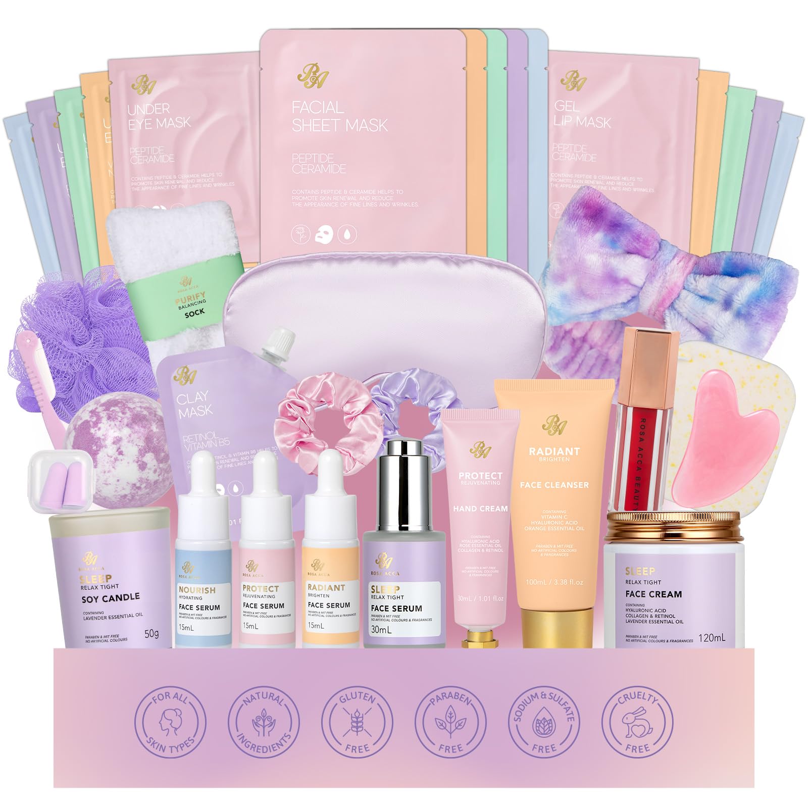 Gifts for Women, 38 Pcs Birthday Gift for Women, Hydrating Skin Care Set