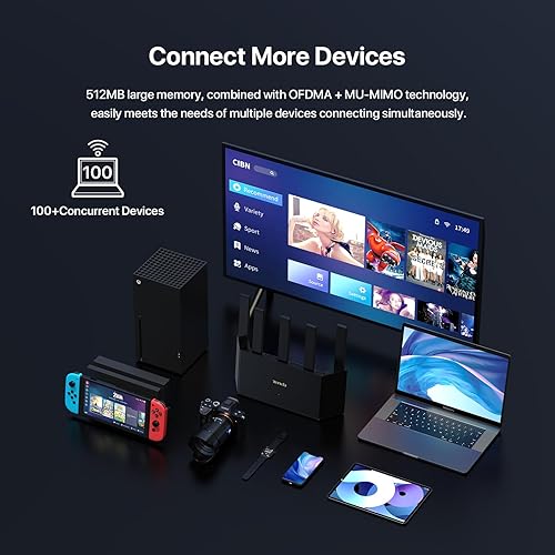 Miniatura 5 de Tenda Router WiFi 7 de doble banda BE5100 (RE6L Pro) - 1 x 2.5G + puertos 3 x 1G, fácil configuración, protección de seguridad, control parental,