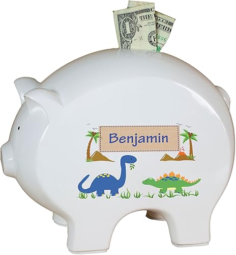 Miniatura 2 de Alcancía personalizada para niños (dinosaurio)