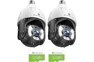 symynelec 2K WiFi Outdoor Light Bulb Security Camera